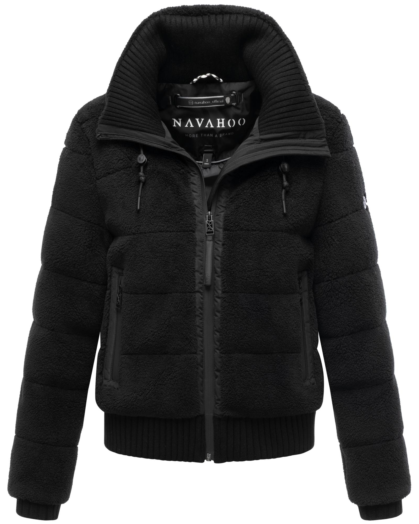 Navahoo Plüschjacke »Schneepuder 14«, warme Damen Teddyjacke für den Winter