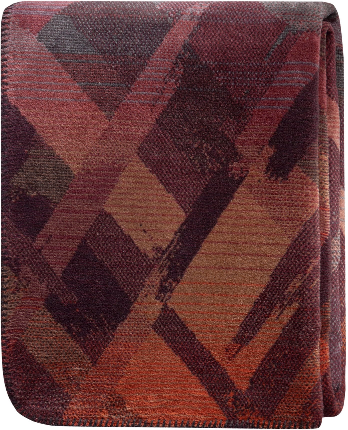 Biederlack Wohndecke »Wohndecke Garnet Glow mit geketteltem Zierstich«, Made in Germany