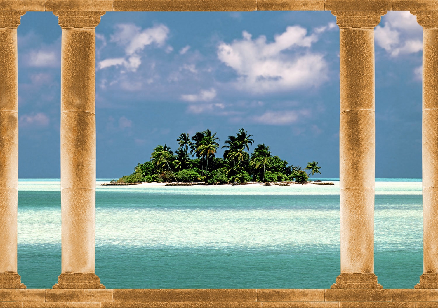 Papermoon Fototapetas »Palmeninsel Malediven«