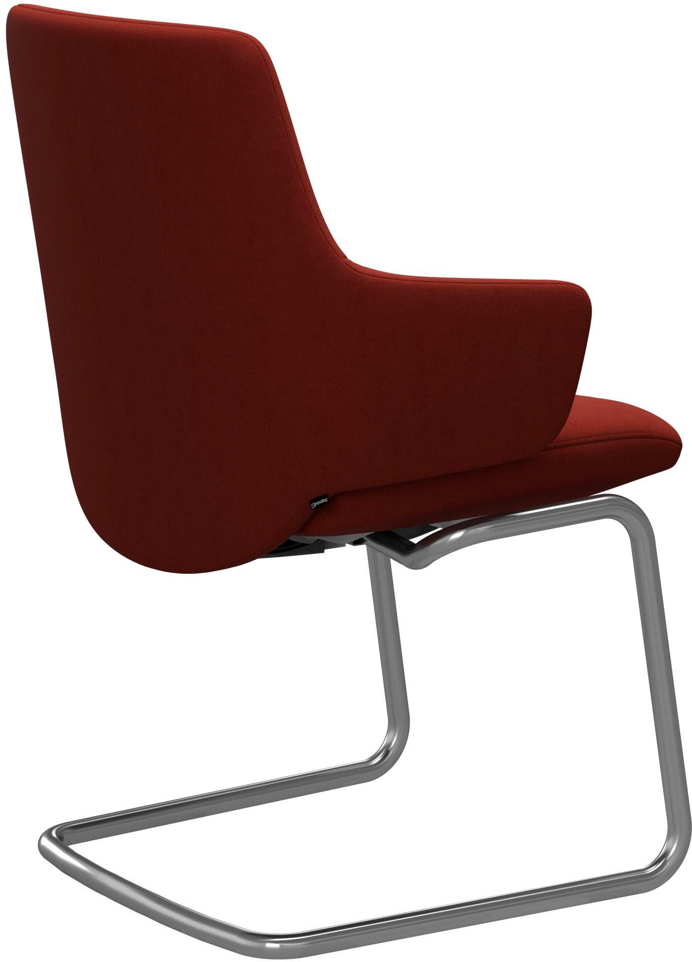 Stressless® Polsterstuhl »Laurel«, Microfaser DINAMICA, Low Back mit Armlehne, Größe L, mit Beinen aus Stahl in Schwarz matt