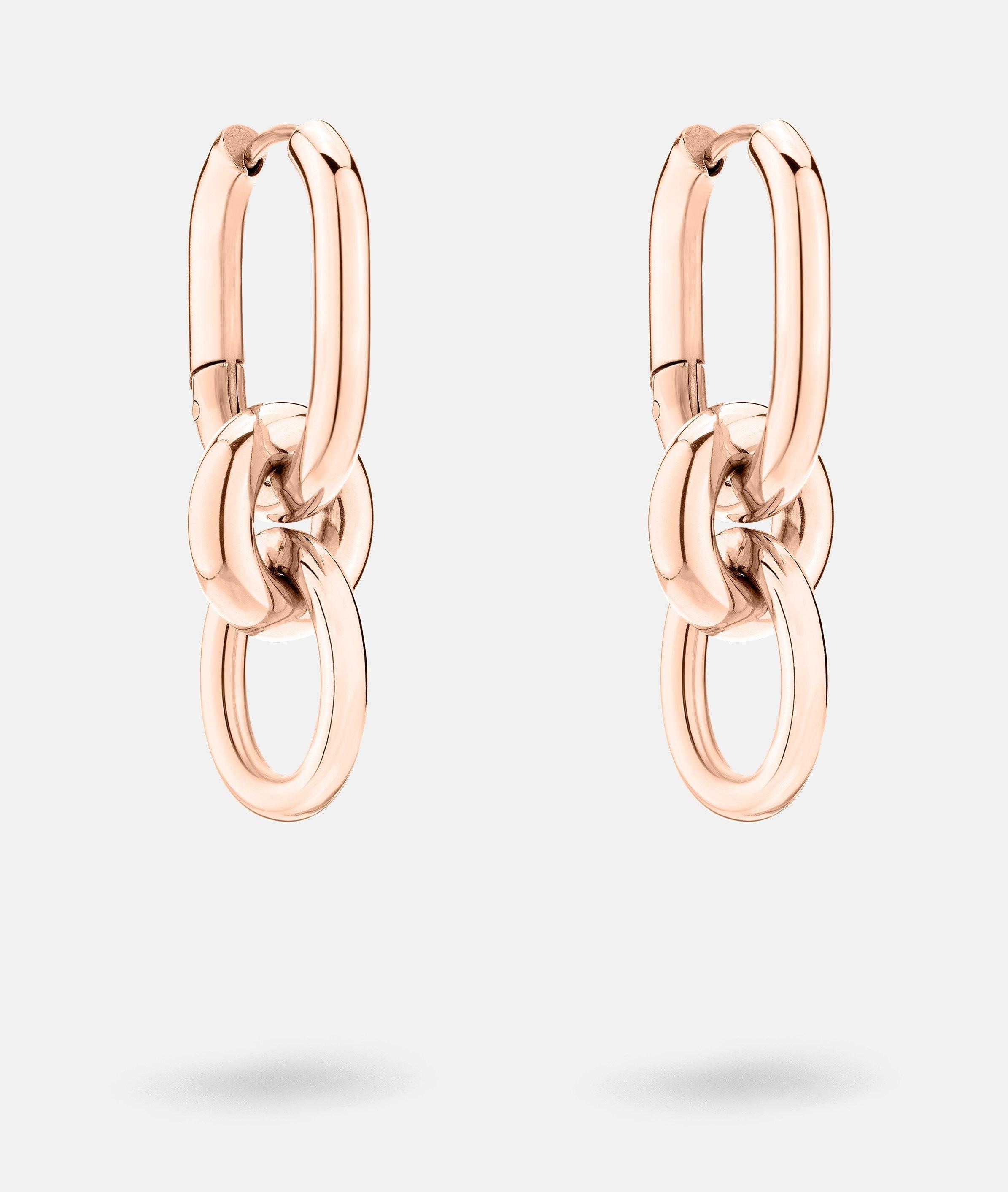 Liebeskind Berlin Paar Creolen »Schmuck Geschenk Edelstahl Ohrringe Modern Knot«, Einhänger abnehmbar