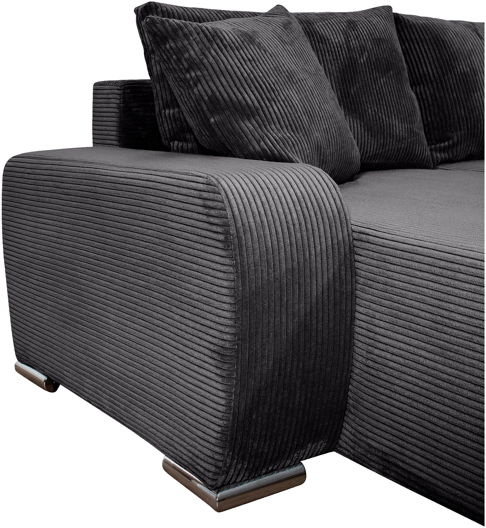 COLLECTION AB Wohnlandschaft »Paola U-Form«, mit Schlaffunktion, Stauraum, Zierkissen und Bonnellfederkern, Cord
