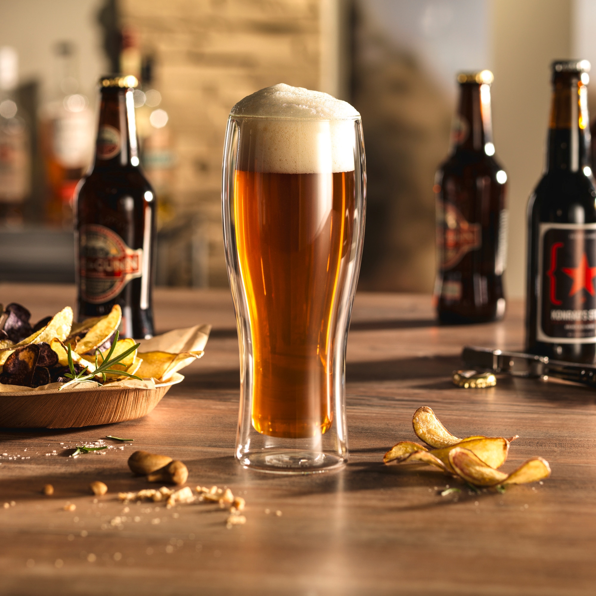 Zwilling Bierglas »Sorrento Bar«, (Set, 2 tlg.), Doppelwandig, Borosilikatglas, 2-tlg., je 410 ml