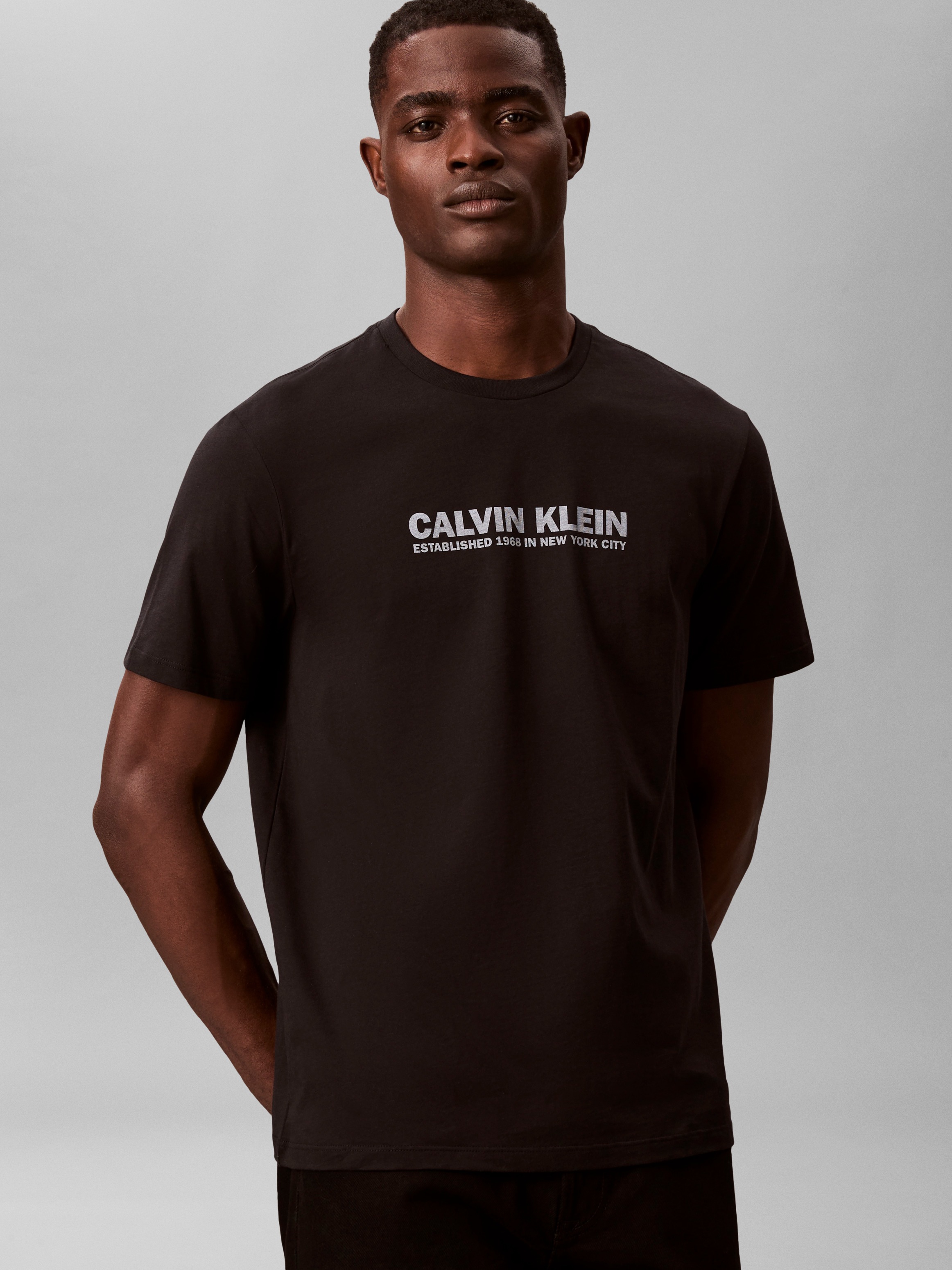 Calvin Klein T-Shirt Regular Fit, Rundhalsausschnitt, Logodruck günstig online kaufen