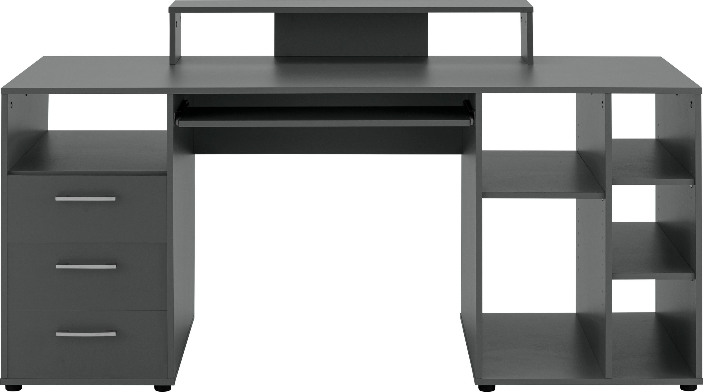 VOGL Möbelfabrik Schreibtisch "Timra", Tastaturauszug, Aufsatz & Towerfach, günstig online kaufen