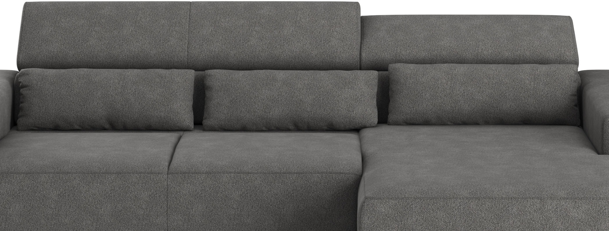 COTTA Ecksofa »Side L-Form, mit Kopfteilverstellung & 3 Nierenkissen«, optional motorische Sitztiefenverstellung