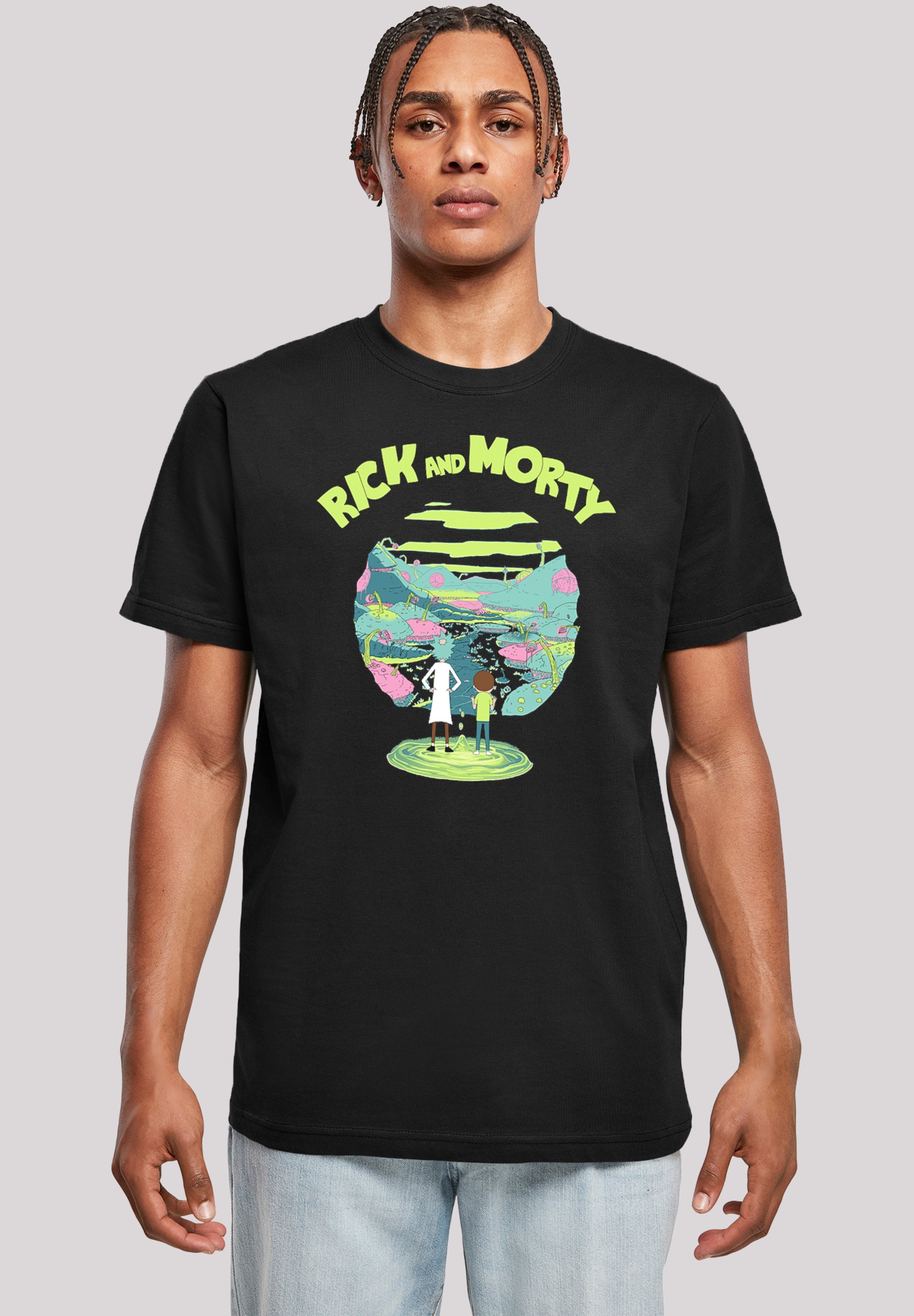 F4NT4STIC T-Shirt »Rick and Morty Portal«, Herren,Premium Merch,Regular-Fit,Basic,Bedruckt