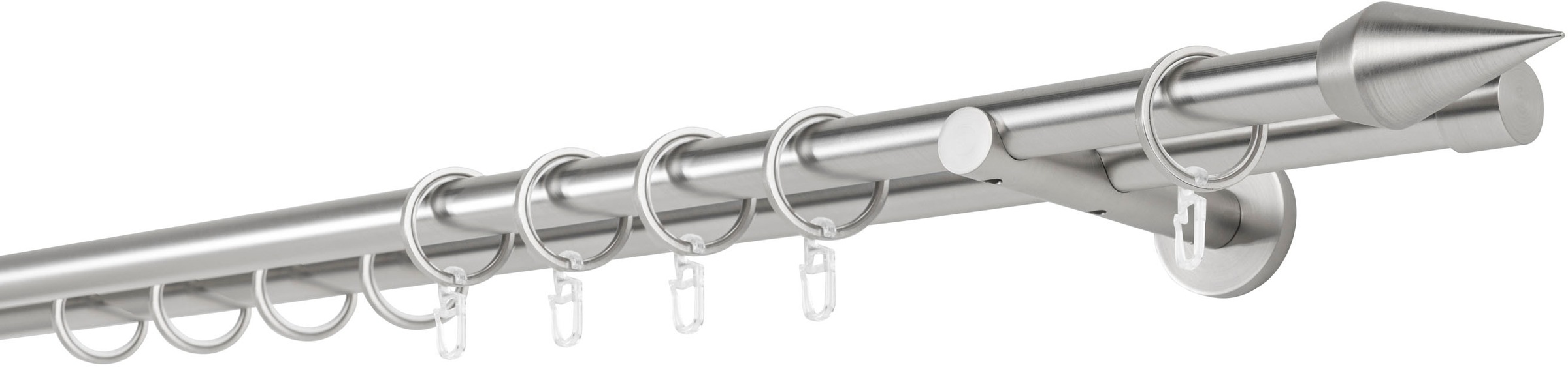mydeco Gardinenstange »20mm Point Wandträger 14 cm«, 2 läufig-läufig, Fixmaß
