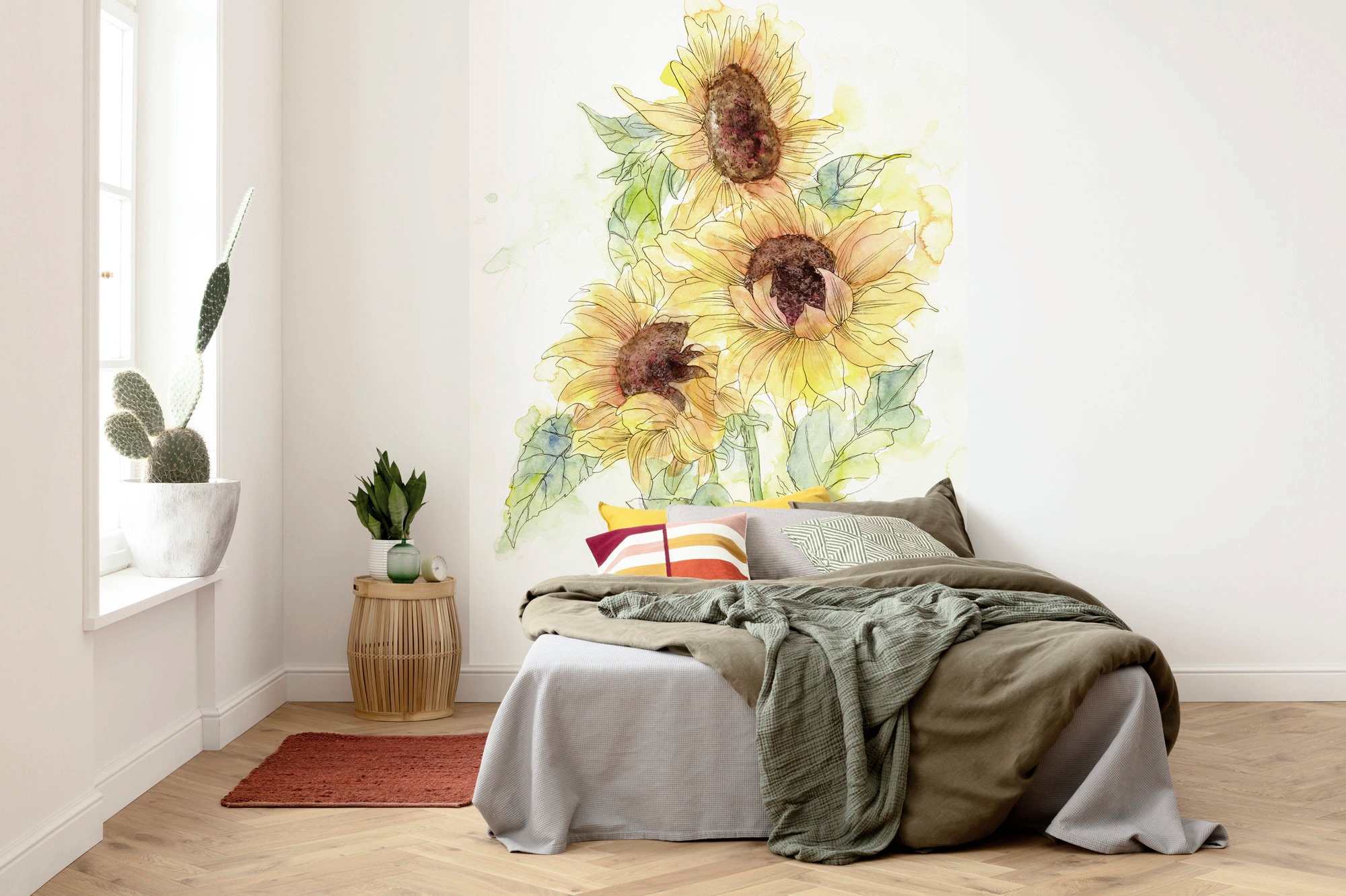 Komar Vliestapete »Digitaldruck Vlies - Girasol - Größe 200 x 250 cm«, bedruckt, Wohnzimmer, Schlafzimmer