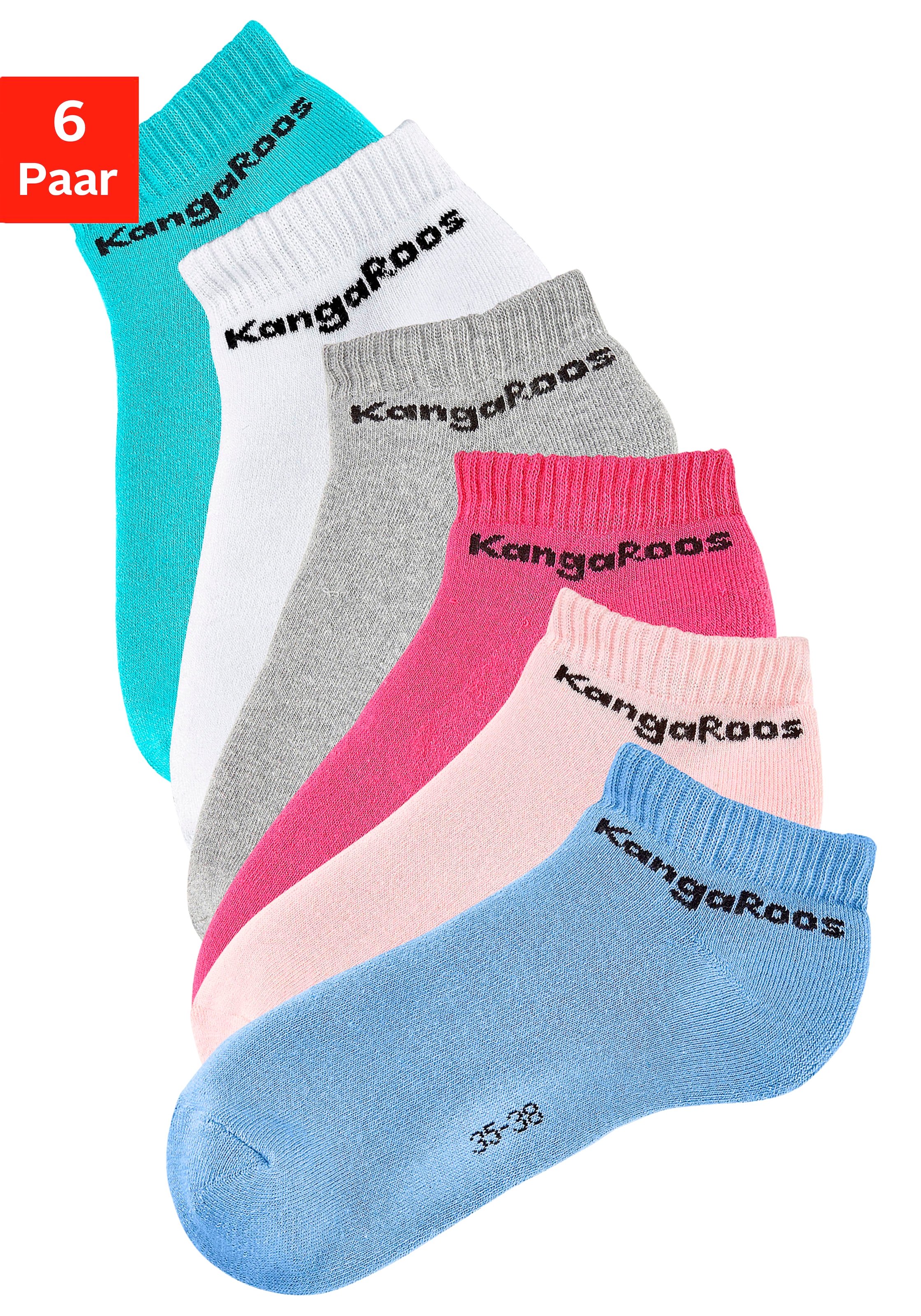 mit | Sneakersocken, (Set, erhöhter Paar), 10 bestellen KangaROOS BAUR Ferse