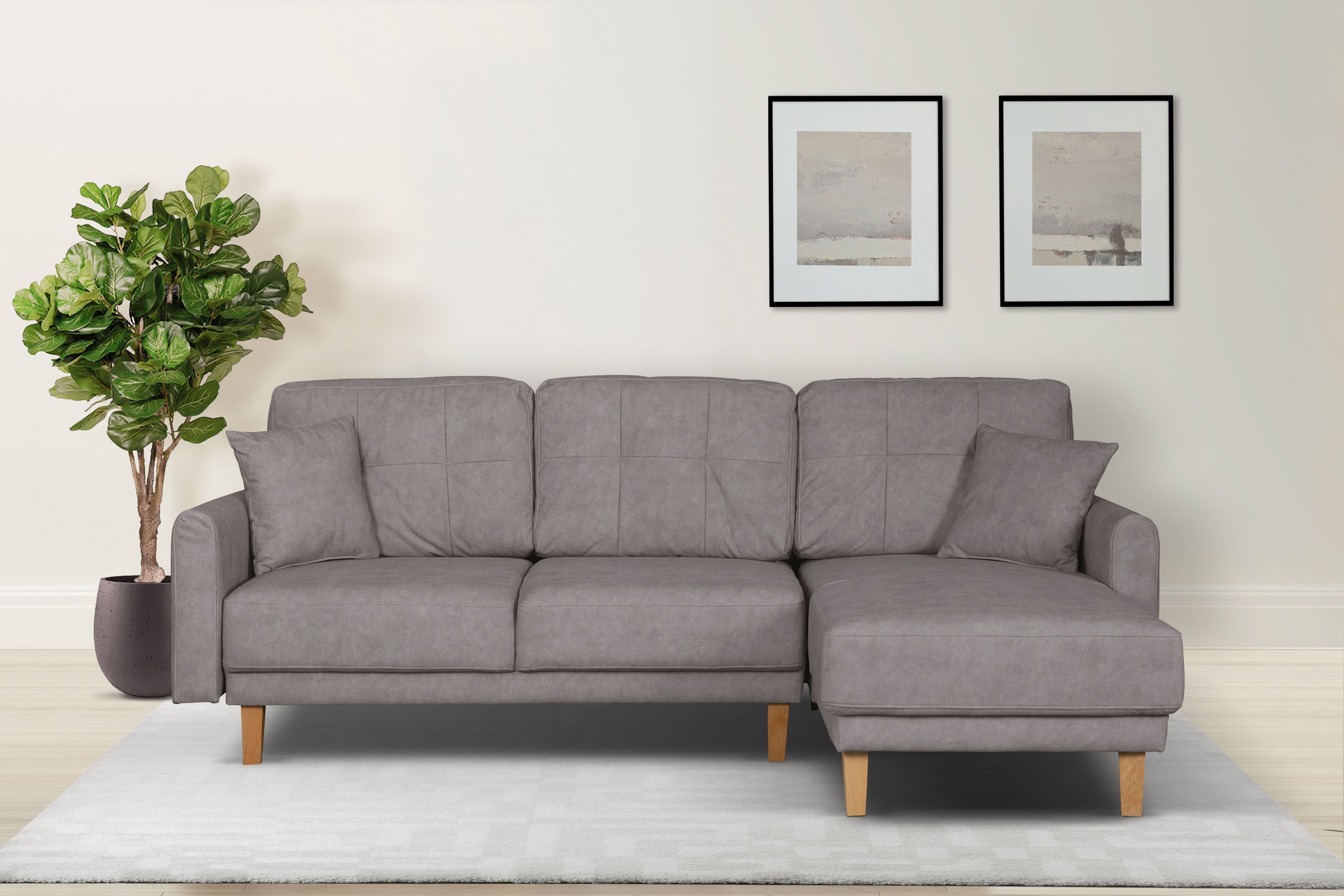 Home affaire Ecksofa "TRIPLO optionale Schlafsofa mit Bettkasten, Maße B/T/ günstig online kaufen