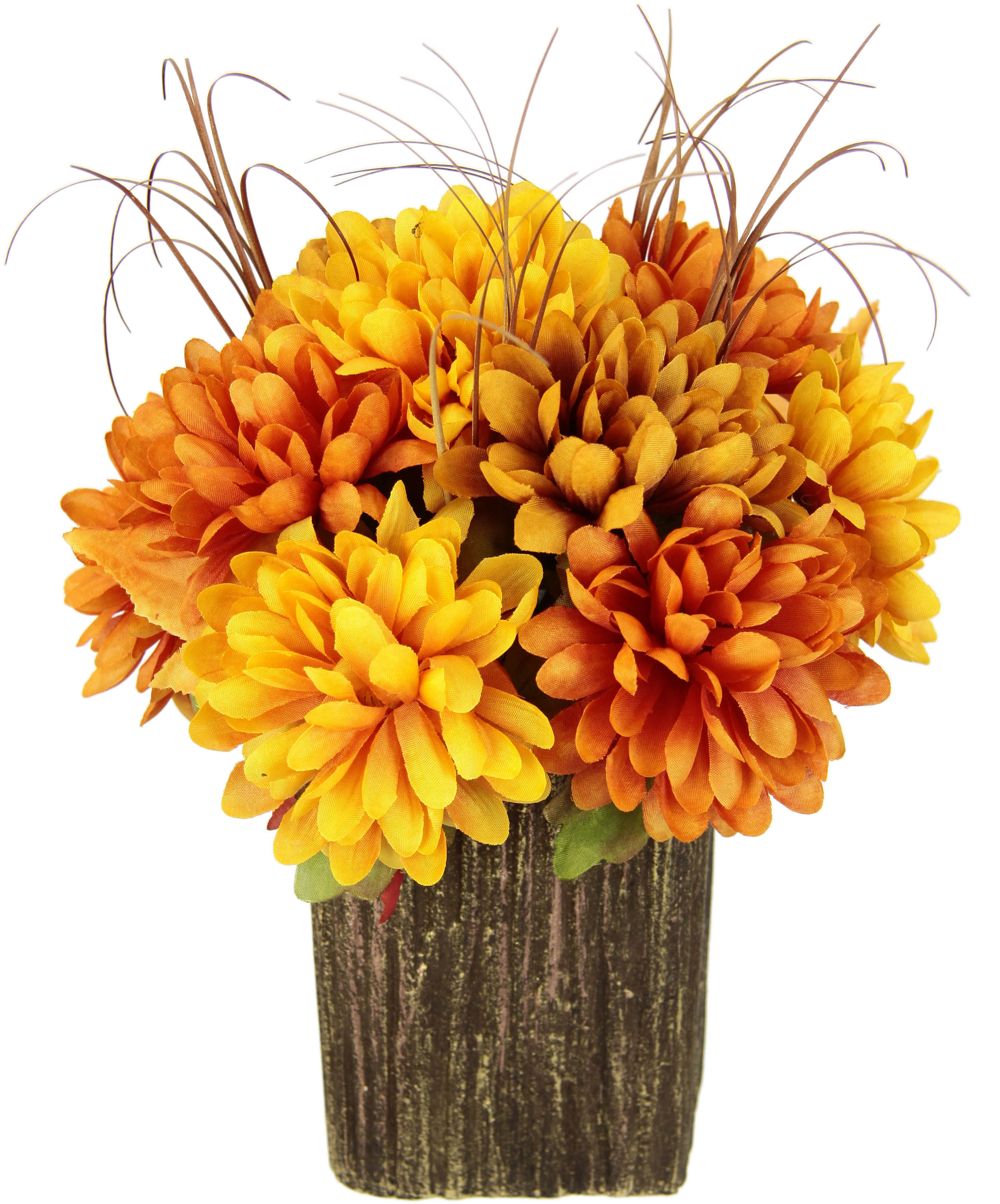 I.GE.A. 1100000002199 "Chrysanthemen im Topf" Herbstgesteck Herbstliche Blumen Kunstpflanze