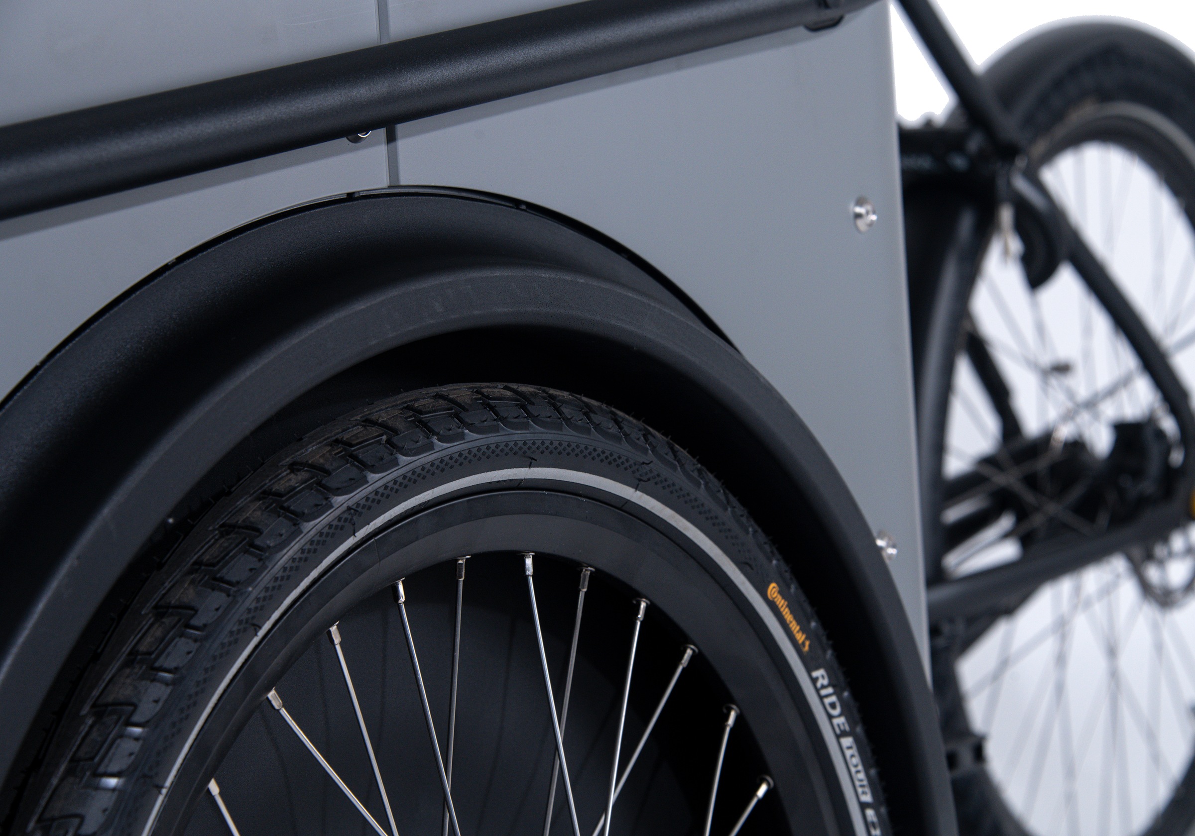 Royal Cargo Bikes »Cargo 3W Premium 17,5Ah / 630 Wh 24 / 26 Zoll grau« 7 Gang Shimano Nexus Schaltwerk Nabenschaltung Mittelmotor 250 W