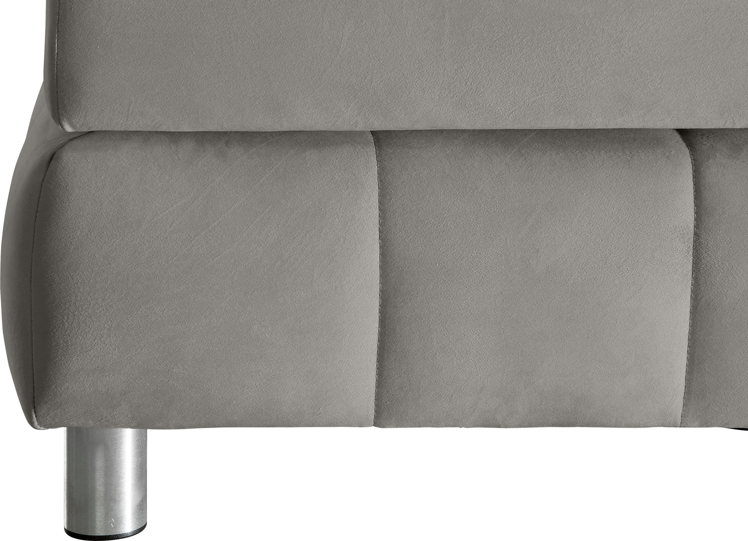 andas Boxspringbett »Salo XXL«, in Samtoptik oder Struktur, 6 Breiten in Überlänge 220cm, 4 Härtegrade