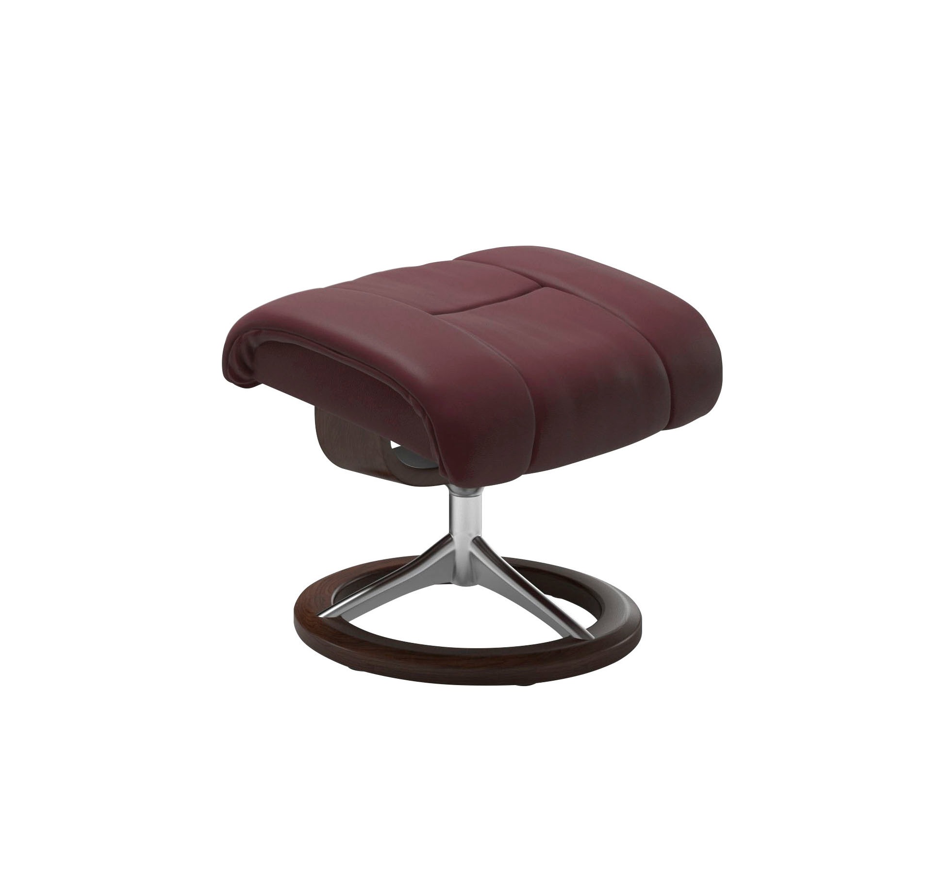 Stressless® Relaxsessel »Reno«, (Set, Relaxsessel mit Hocker), mit Hocker, mit Signature Base, Größe S, M & L, Gestell Braun
