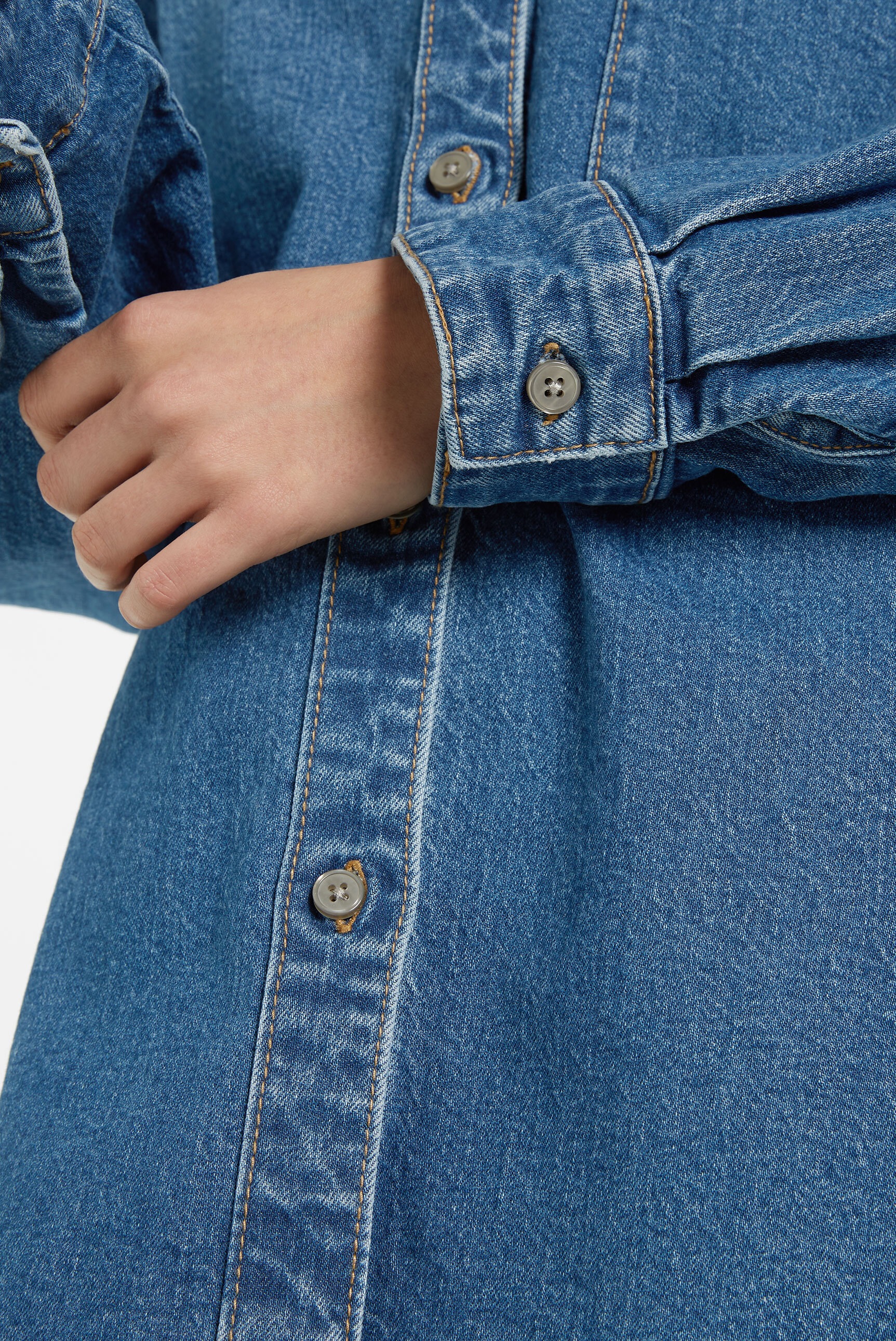 SENSES.THE LABEL Jeansbluse, mit Brusttasche