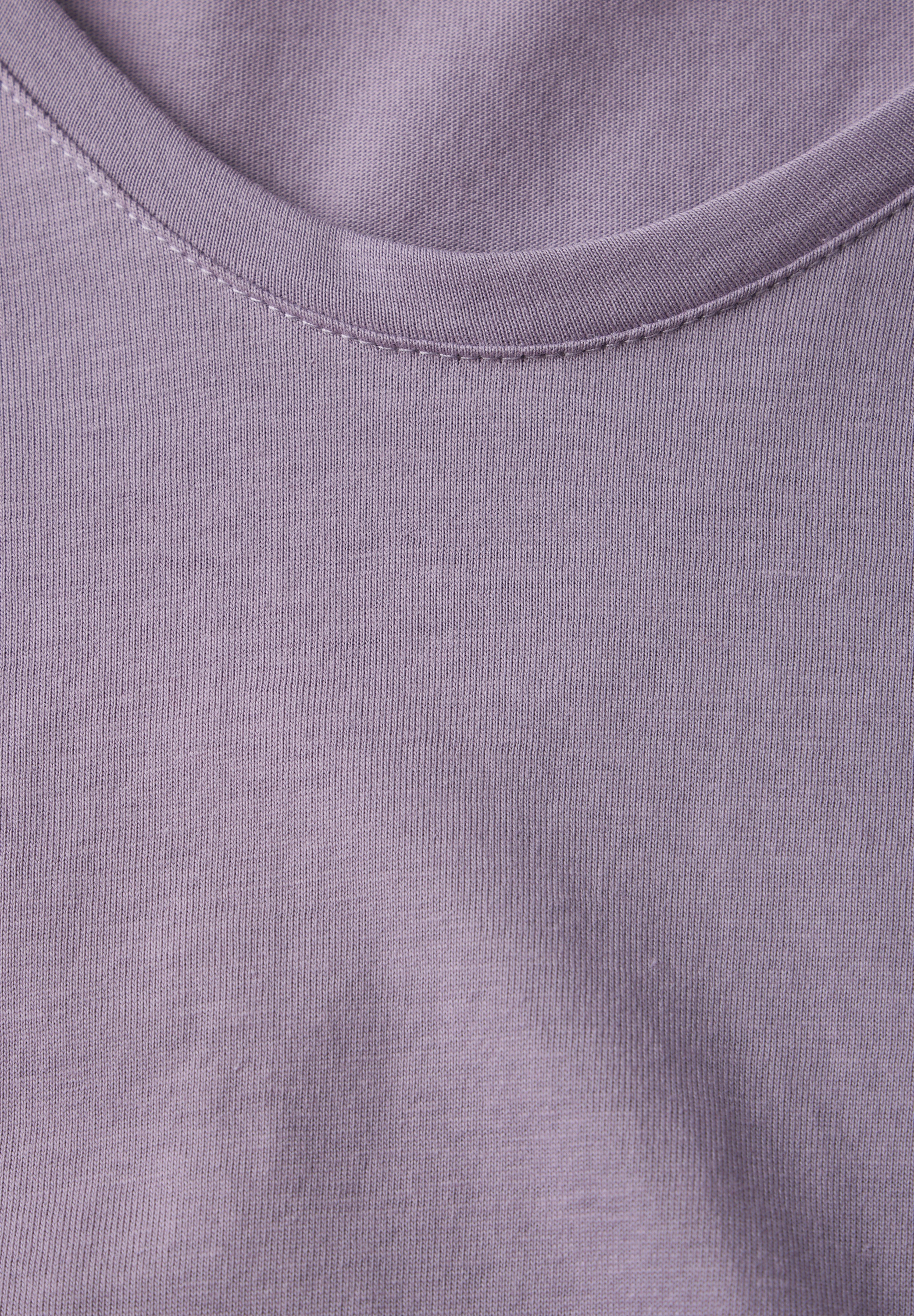 STREET ONE Langarmshirt, mit abgerundetem V-Ausschnitt