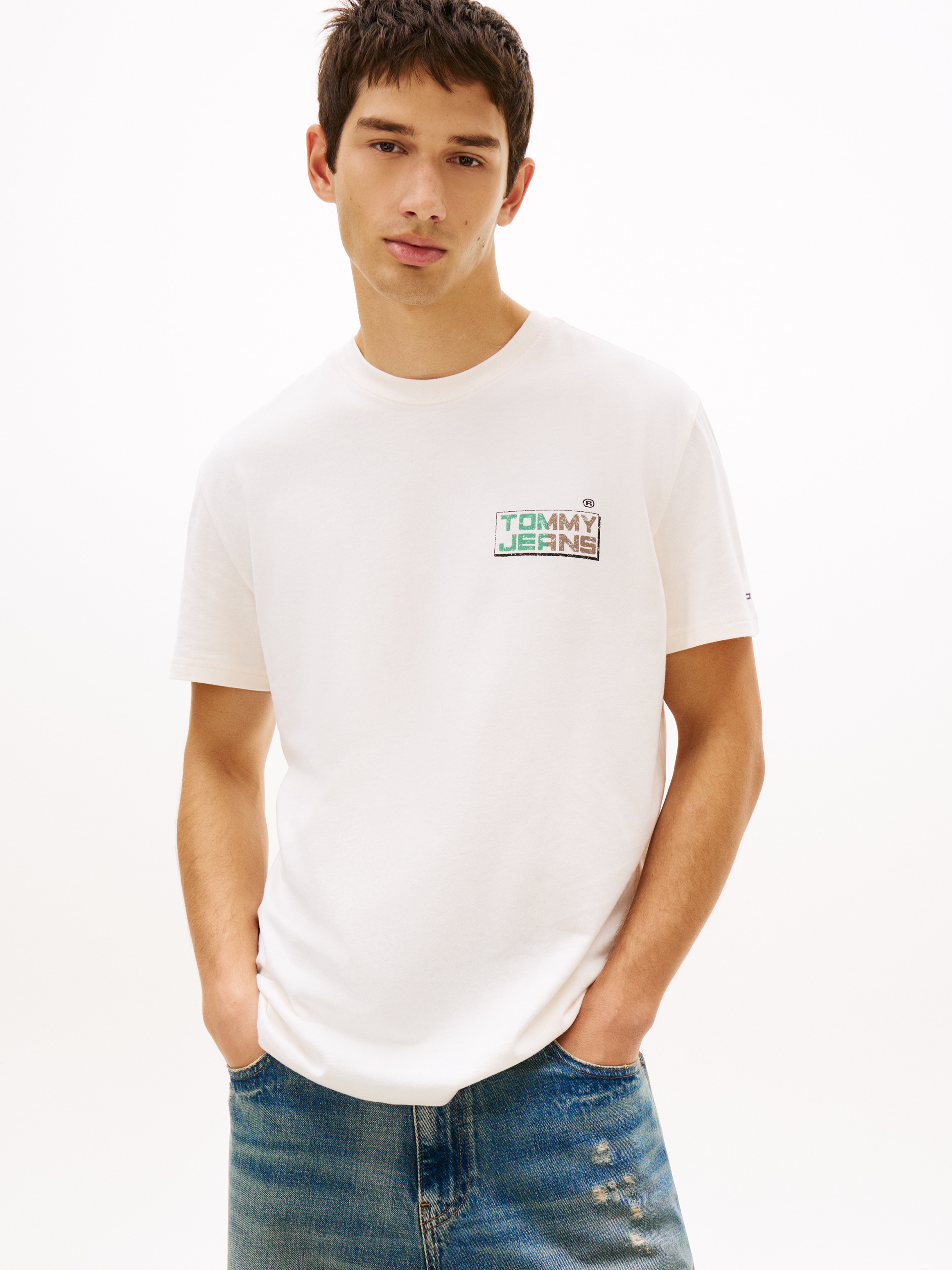 Tommy Jeans "TJM REGULAR GYM BLOCK" mit Rundhalsausschnitt