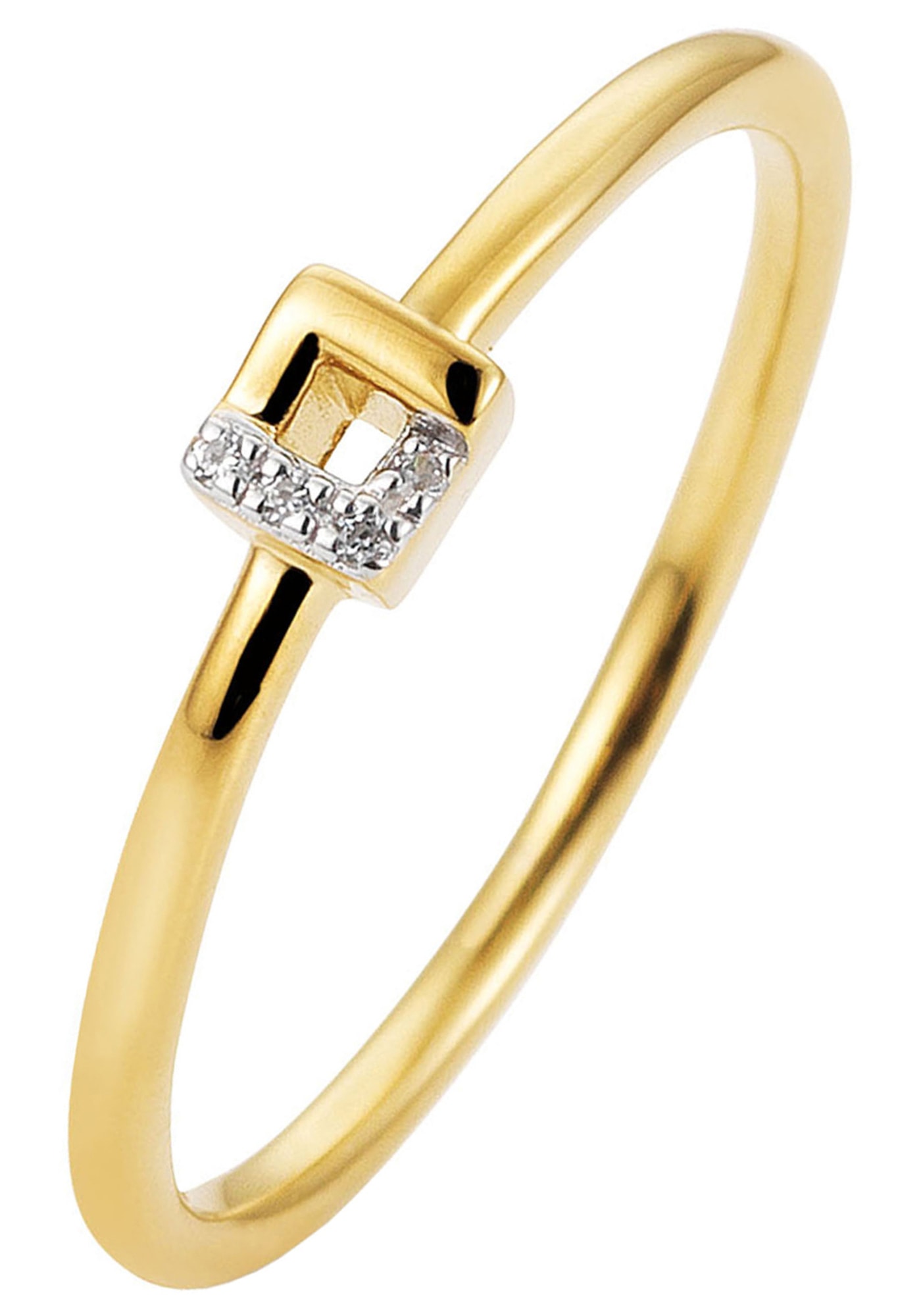 kaufen schmal JOBO Gold online mit 585 | Diamanten 4 bicolor BAUR Diamantring,