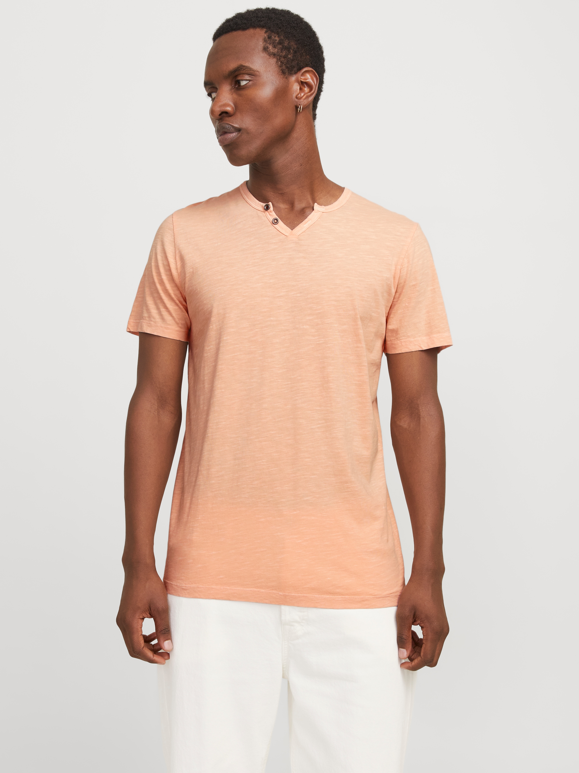 Jack & Jones T-Shirt "JJESPLIT NECK TEE SS NOOS", mit V-Ausschnitt günstig online kaufen