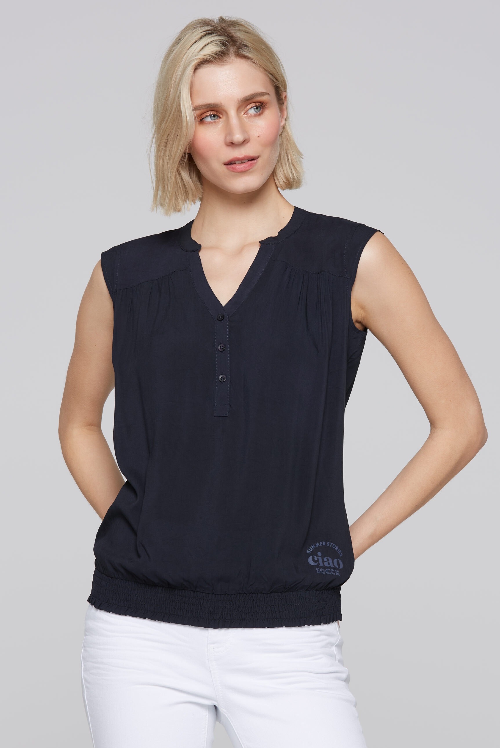 SOCCX Schlupfbluse, mit Gummizug günstig online kaufen