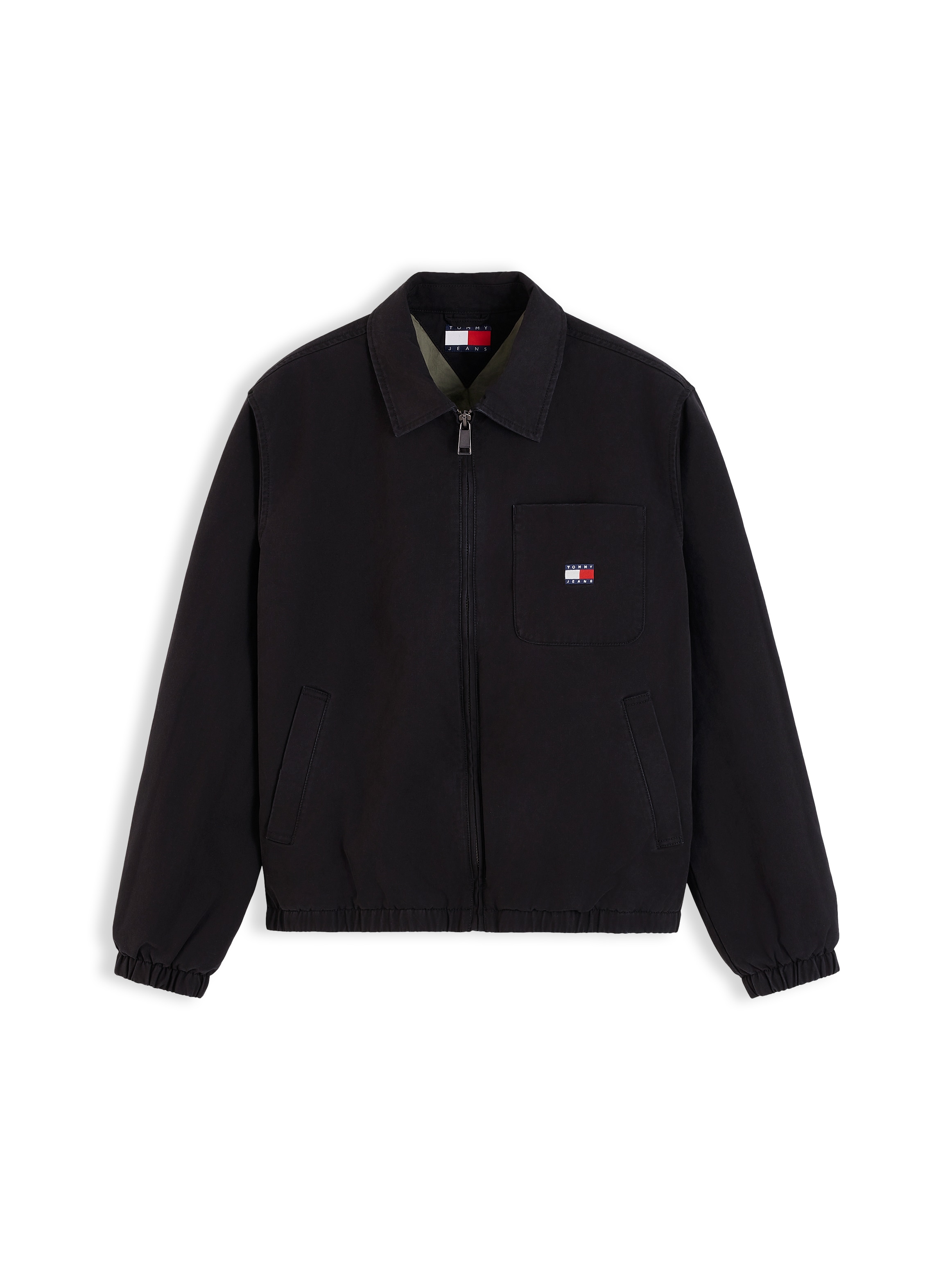 Tommy Jeans Hemdjacke »HARRINGTON COTTON JACKET« ohne Kapuze Regular fit mit Hemdkragen