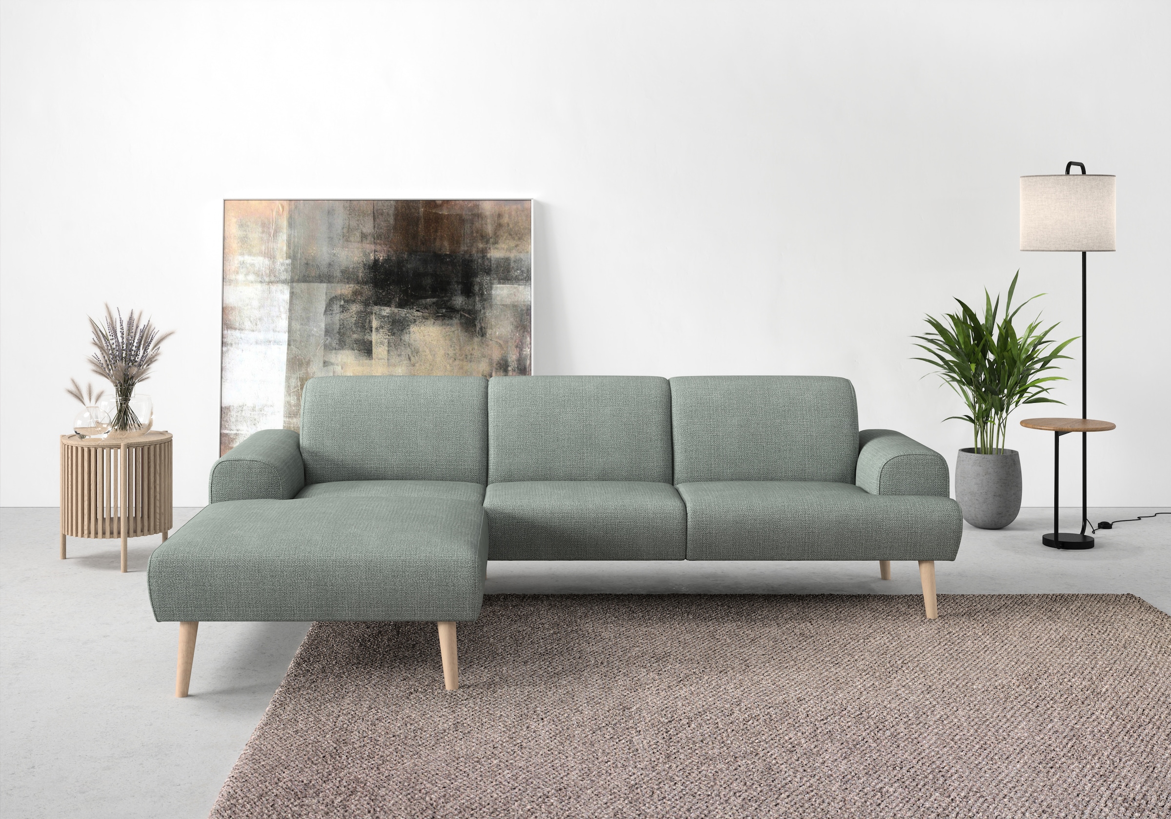 andas Ecksofa "Swift Scandic Design, Federkern für hohen Sitzkomfort, L-For günstig online kaufen