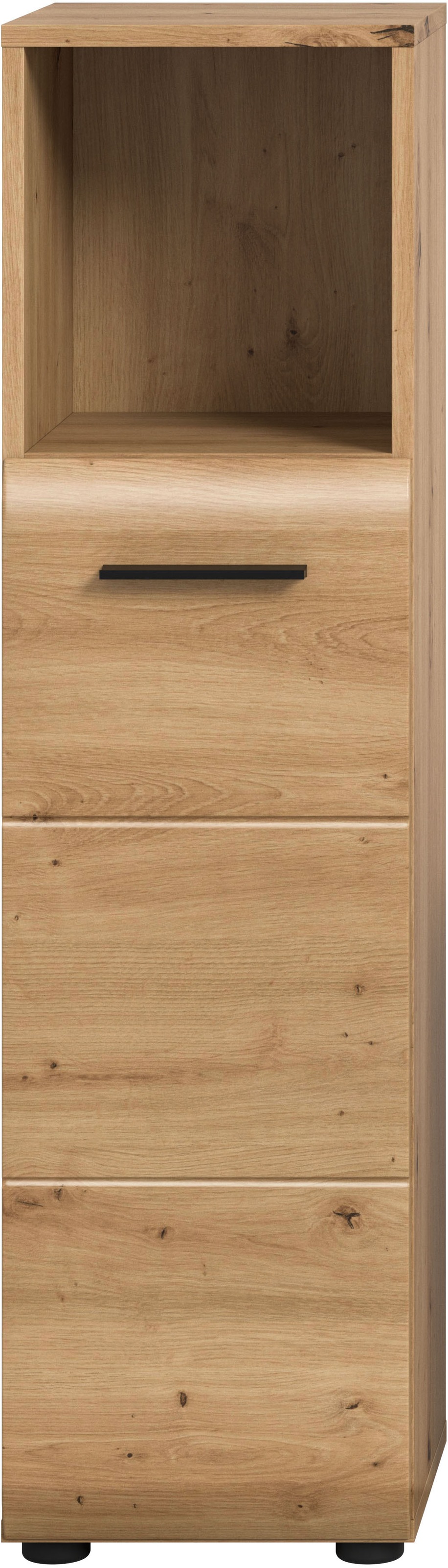 INOSIGN Stauraumschrank »FLORENZ, TOPSELLER!, Höhe 110 cm, 1 Tür, 2 Fachböden, 1 offenes Fach«, (1 St.), Florenz, Midischrank, 110 cm hoch, Artisan Oak NB, 4 Fächer
