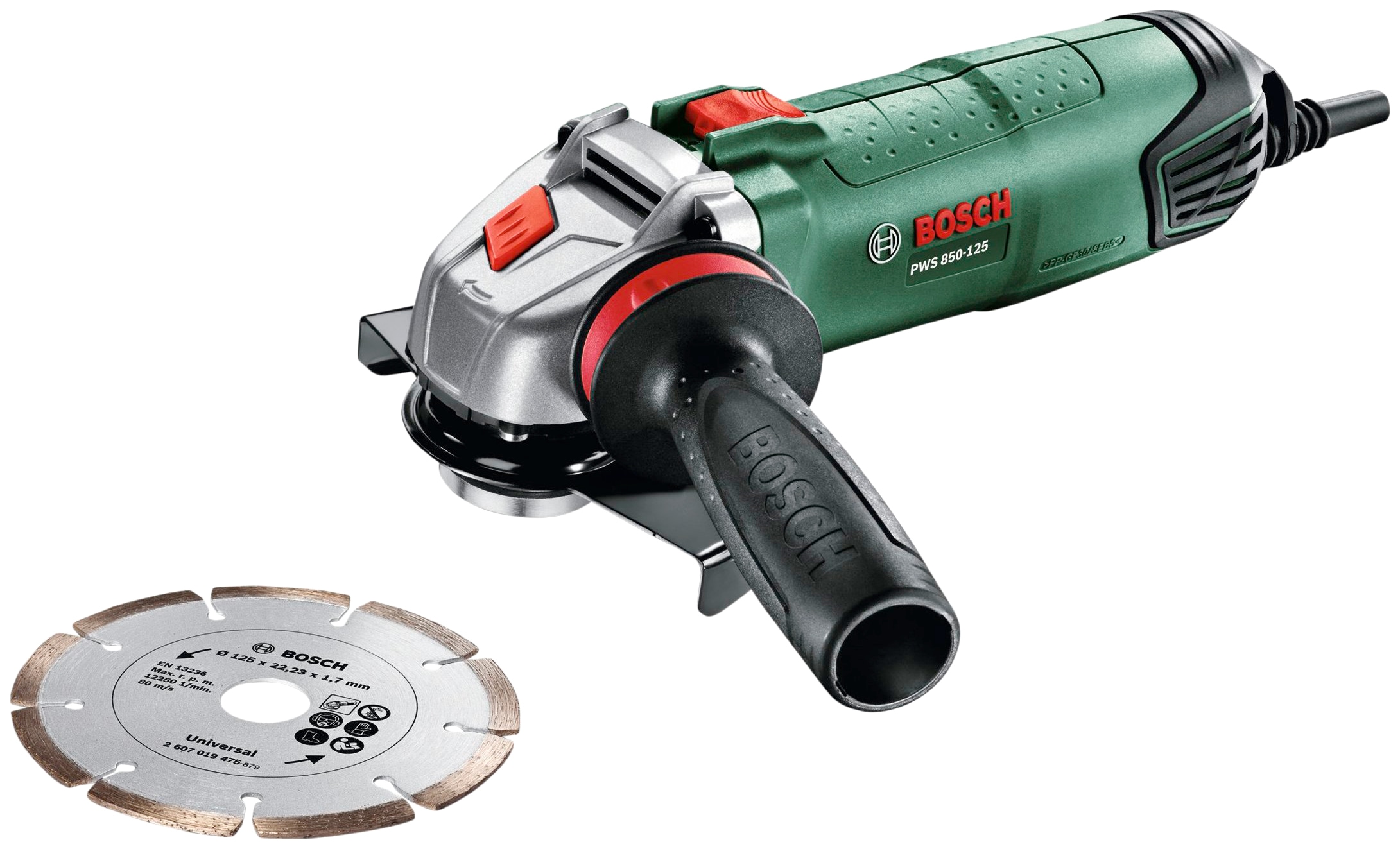 Bosch Home & Garden Winkelschleifer "PWS 850-125", mit Diamanttrennscheibe