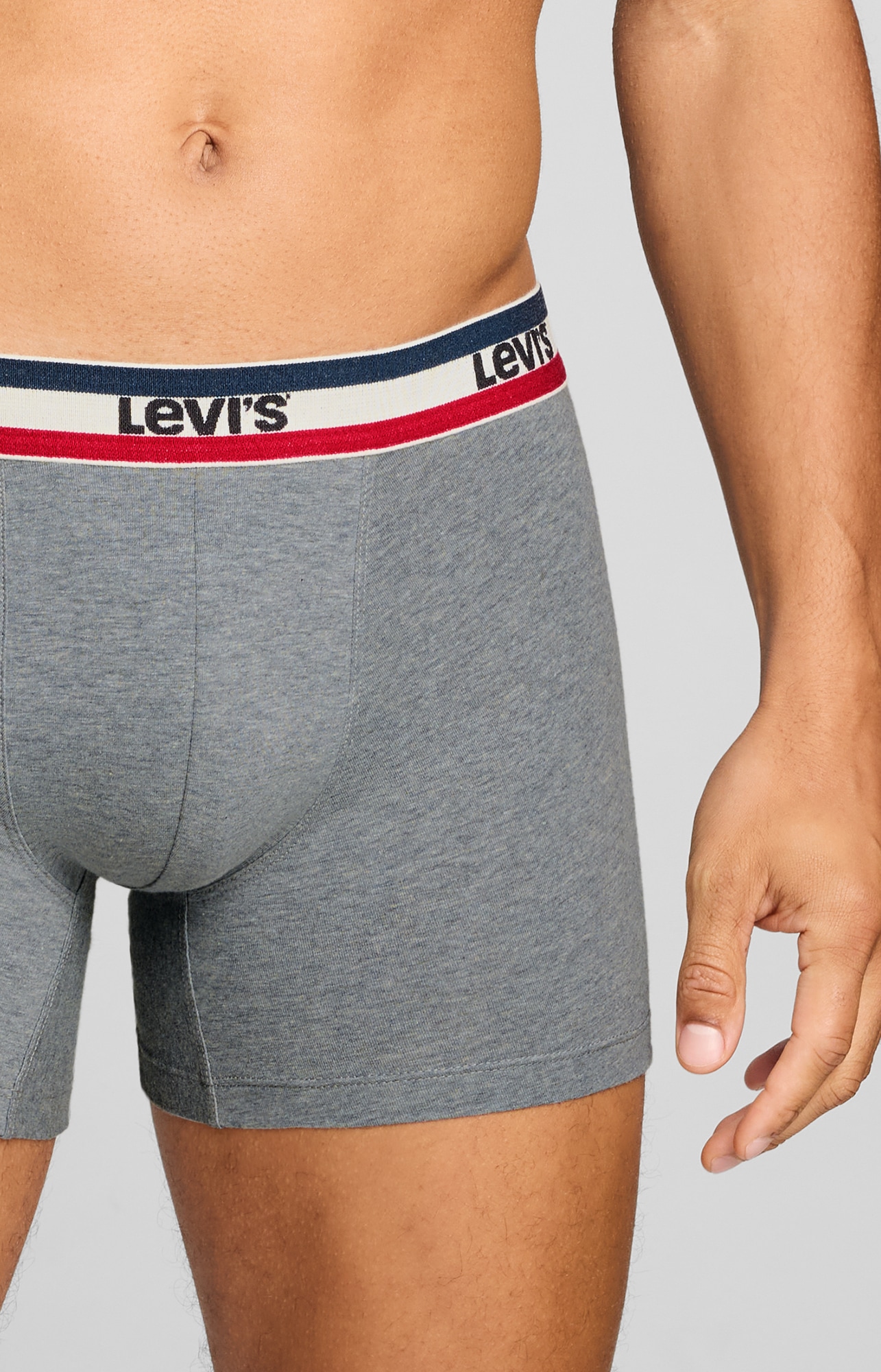 Levi's® Boxershorts »LEVIS MEN REPEAT SPW LOGO BOXER BRIEF« 2er Pack,  ohne Eingriff, elastischer Logobund, Baumwoll-Mix