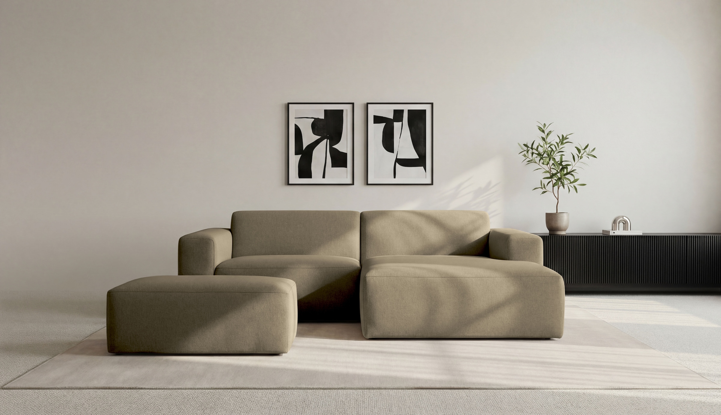 INOSIGN Ecksofa "Koa,228cm, L-Form, Modulsofa, Webstoff, Cord, Struktur, Ch günstig online kaufen