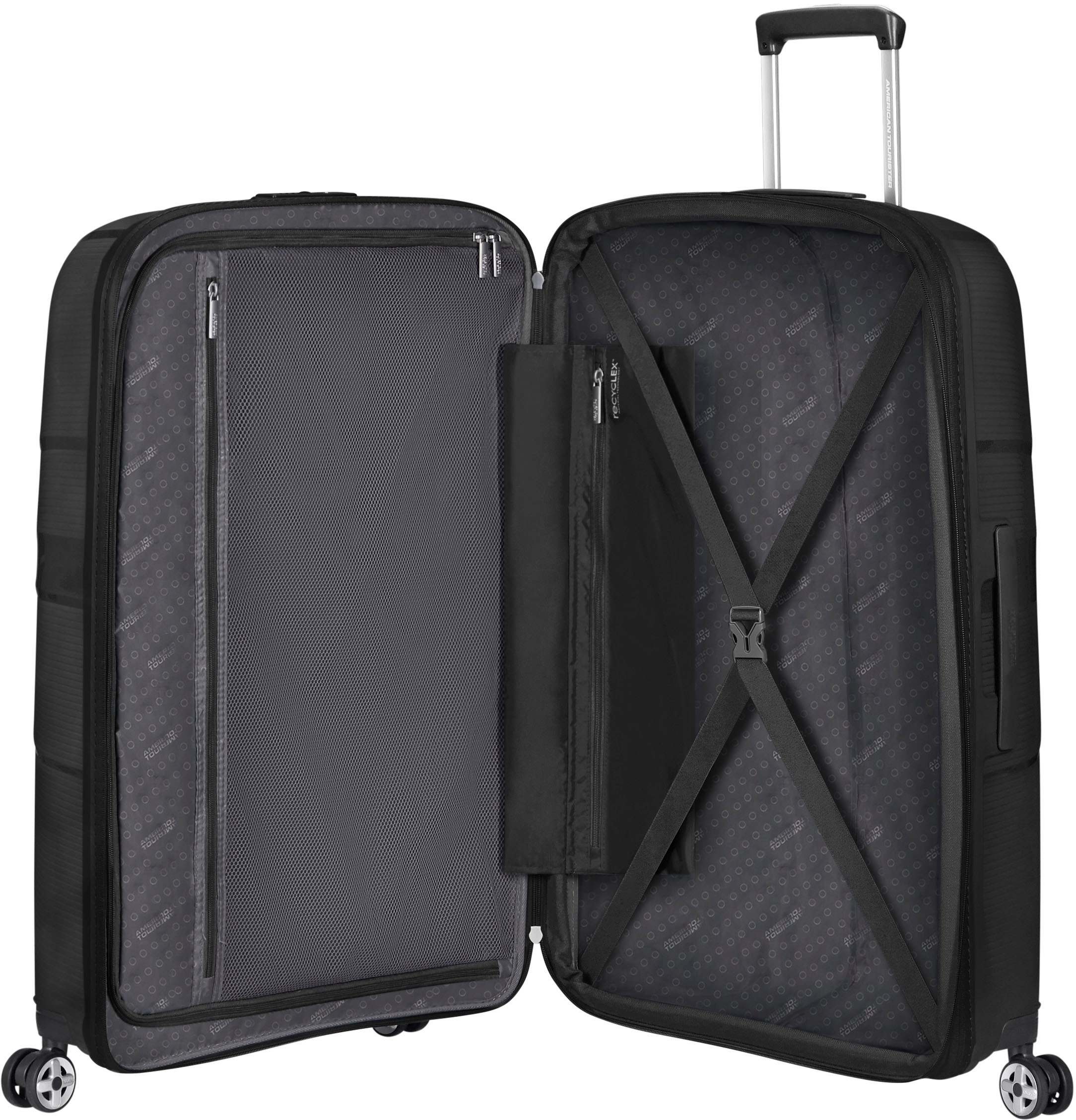 American Tourister® Hartschalen-Trolley »Starvibe, black, 77 cm«, 4 Rollen, Reisekoffer Aufgabegepäck Reisegepäck mit Volumenerweiterung