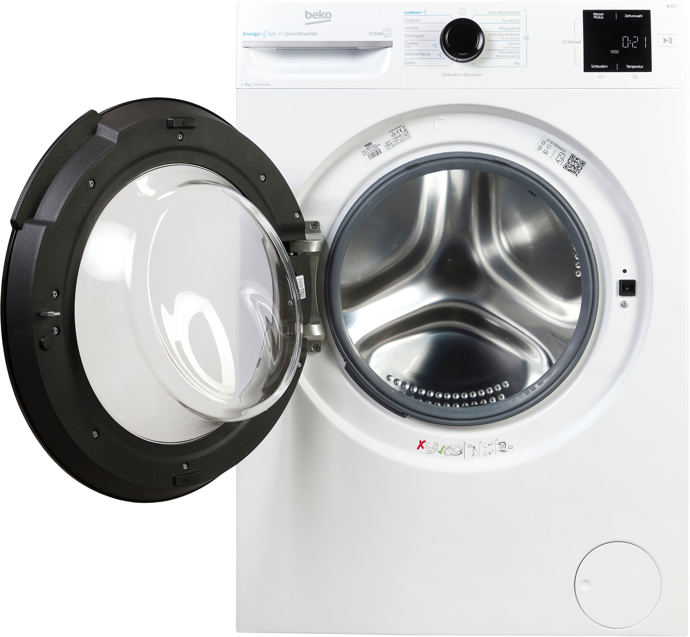 BEKO Waschmaschine "BM3WFU3941X" 9 kg 1400 U/min Waschen mit EnergySpin: Bi günstig online kaufen