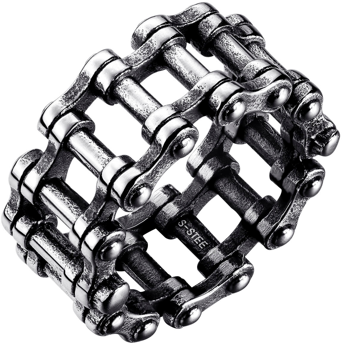 Firetti Fingerring »Schmuck Geschenk Edelstahl Ring Bike Fahrradketten-Optik«