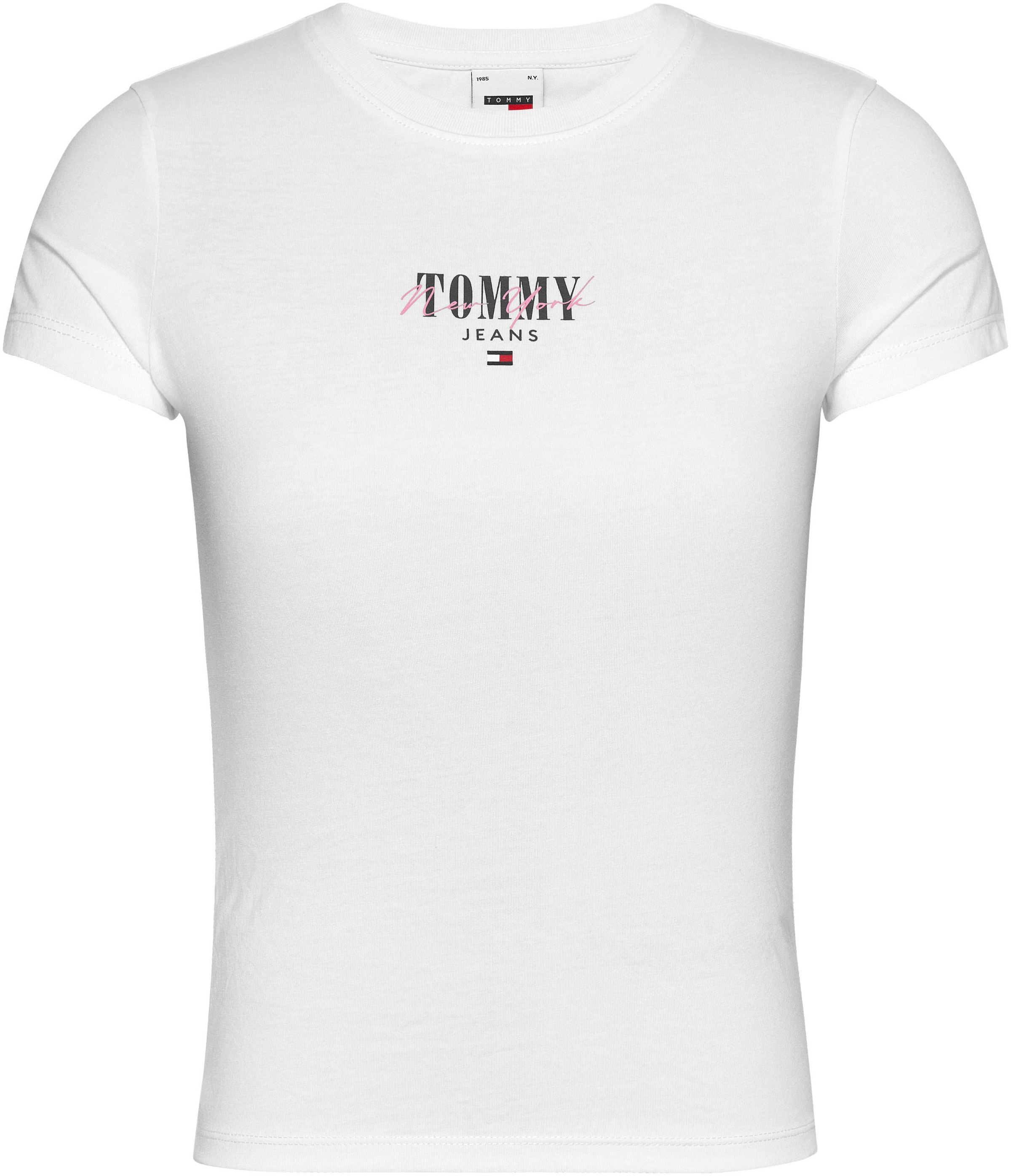 Tommy Jeans Rundhalsshirt »TJW SLIM BAUR TEE 1 Jeans Logo-Schriftzug & Tommy mit Flag EXT«, LOGO kaufen ESSNTL 