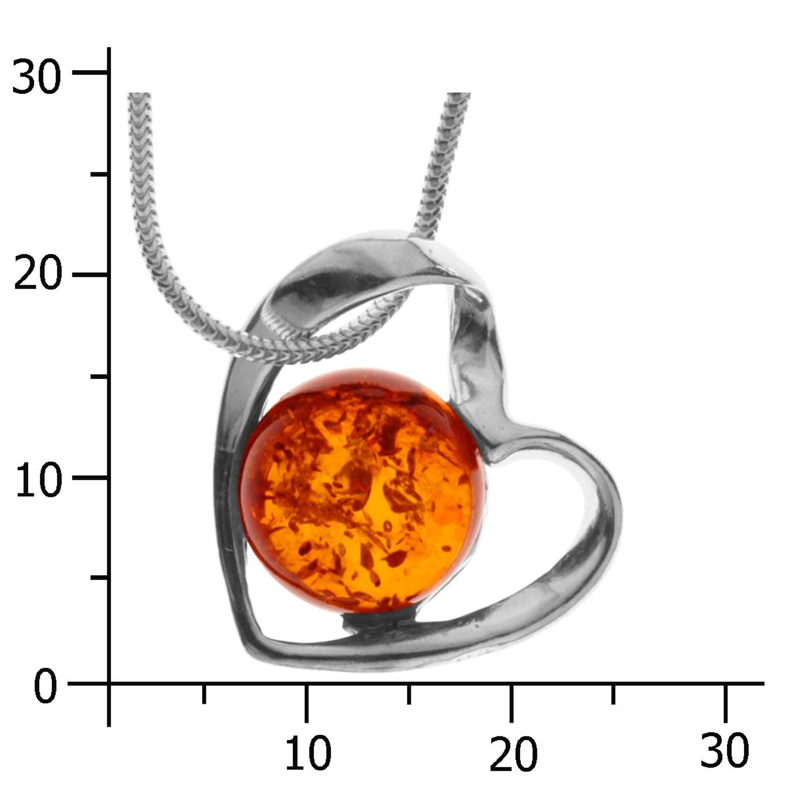 OSTSEE-SCHMUCK Kette mit Anhänger »Ostsee-Schmuck Kette mit Anhänger Gleiter-Herz«, (2 tlg.)