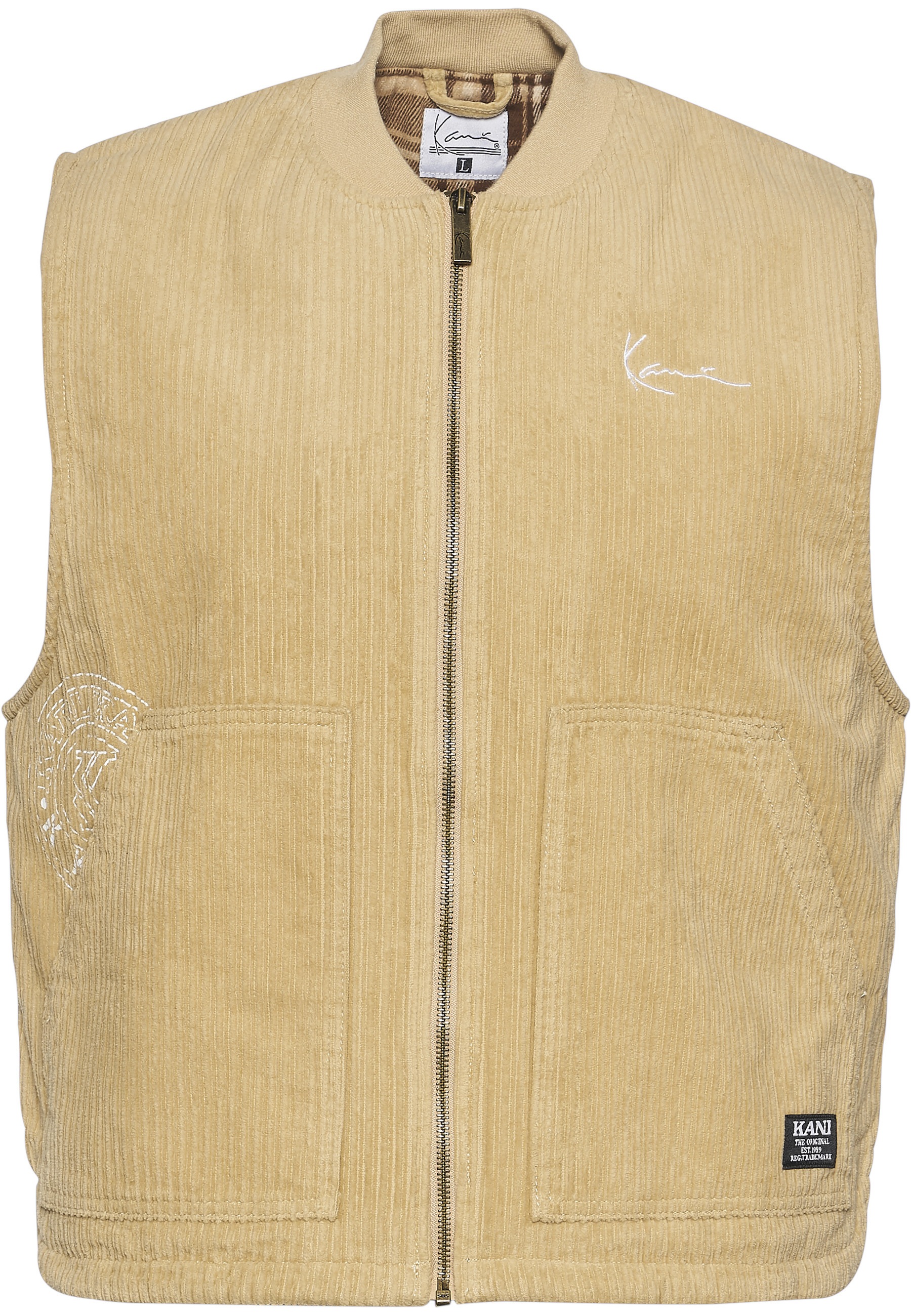 Karl Kani Steppweste "Karl Kani Herren KU233-006-1 KK Chest Signature Corduroy Vest" 1
