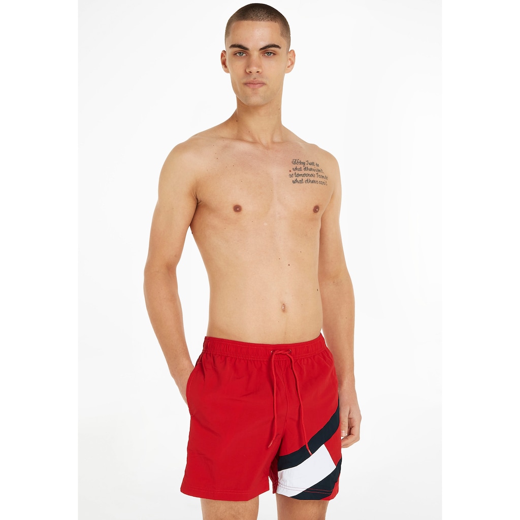 Tommy Hilfiger Swimwear Badeshorts »SF MEDIUM DRAWSTRING«, mit Tommy Hilfiger Markenlabel