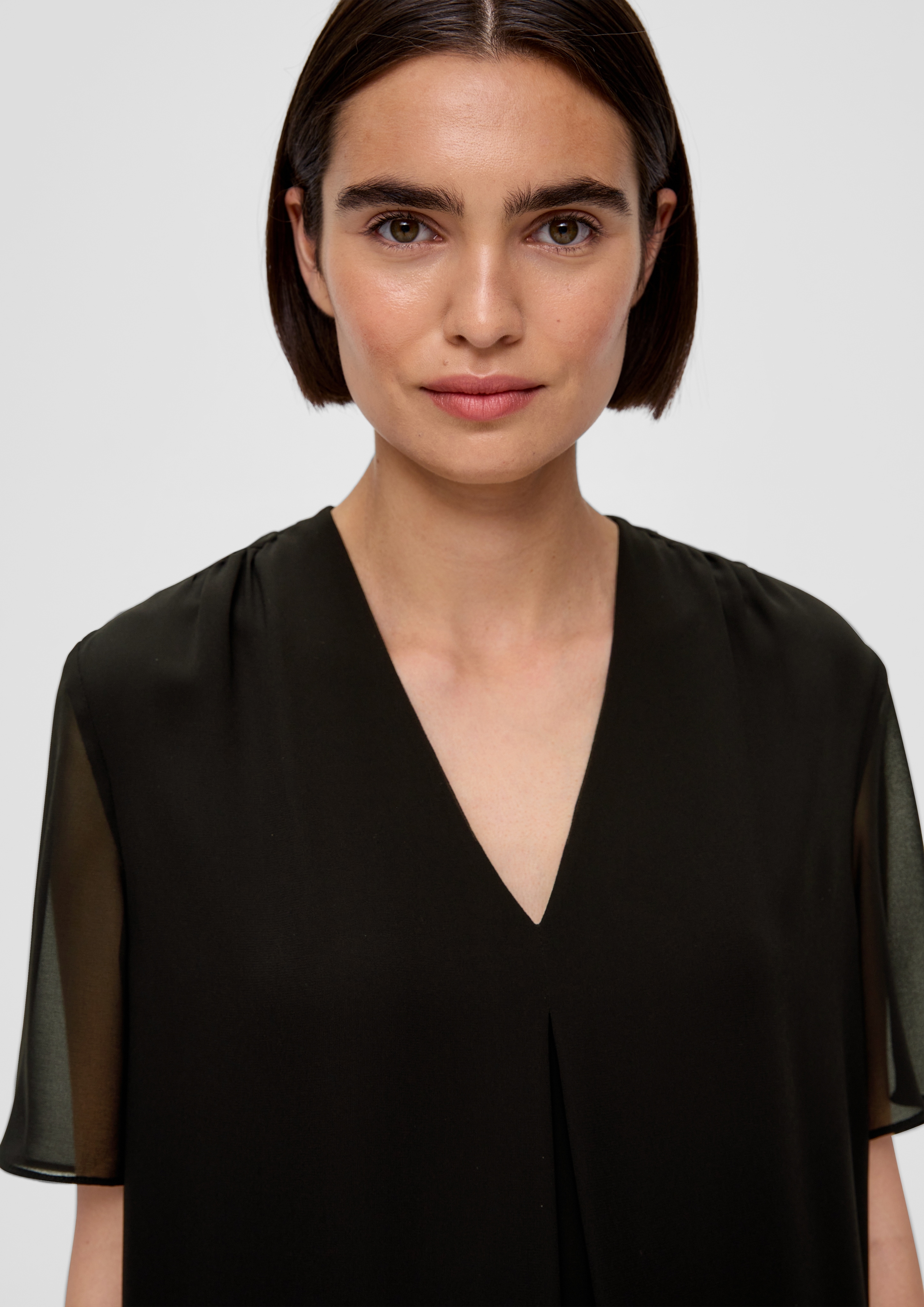 Thumbnail - s.Oliver BLACK LABEL Shirtbluse mit eingelegter Falte vorne