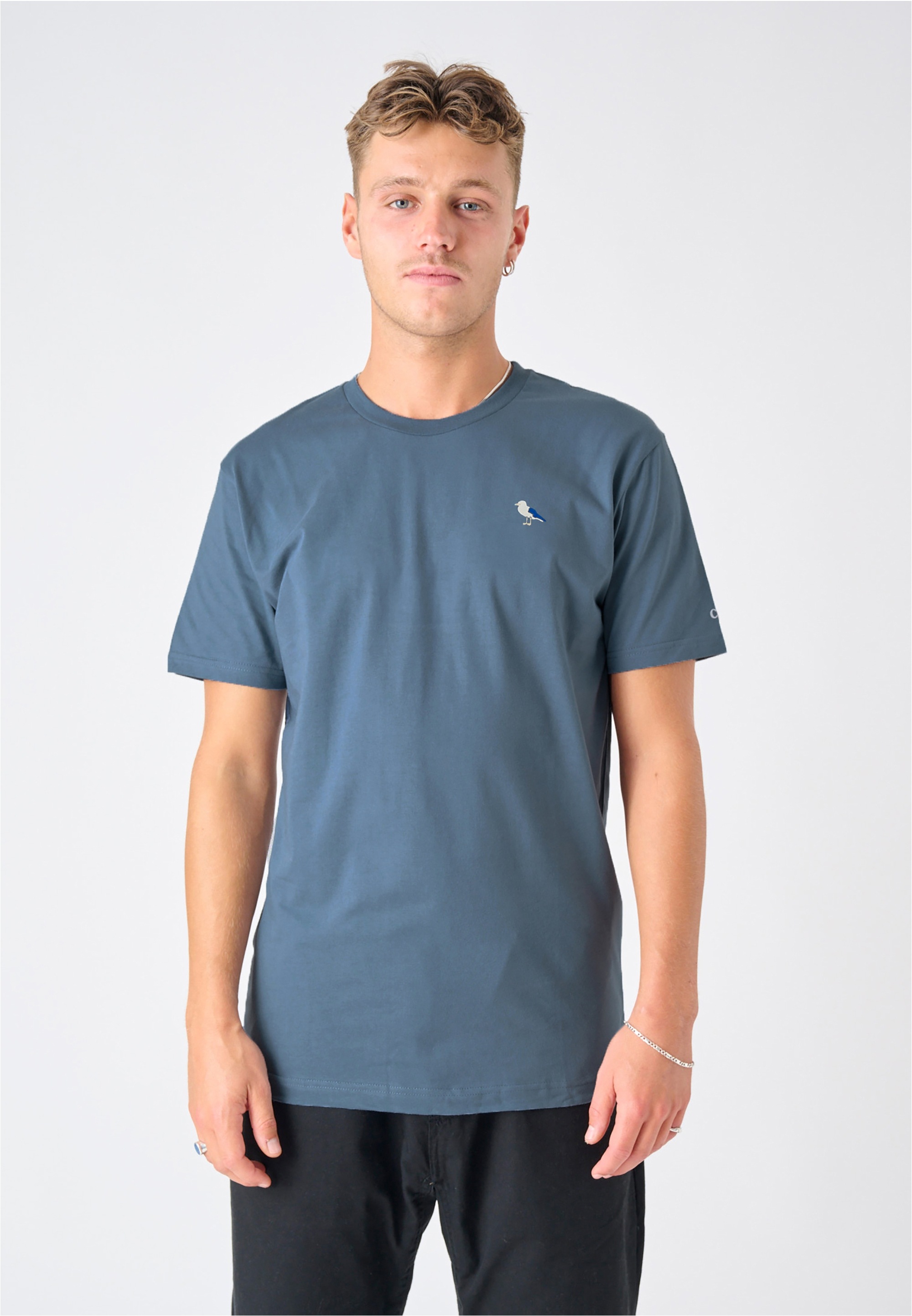 Cleptomanicx T-Shirt "Embro Gull" 1 Stk. tlg. mit Gull-Stickerei günstig online kaufen
