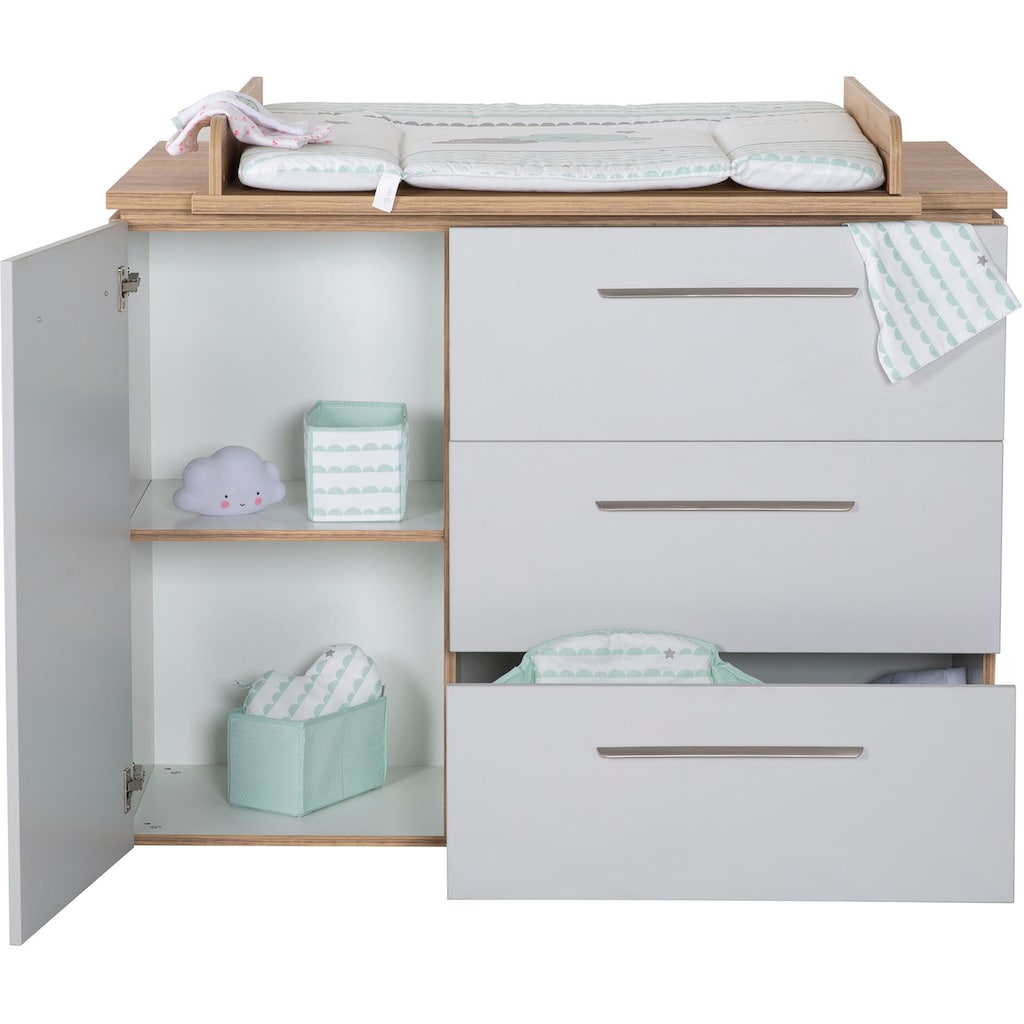 roba® Babyzimmer-Komplettset »Tobi«, (Set, 3 St., Kinderbett, Schrank, Wickelkommode)