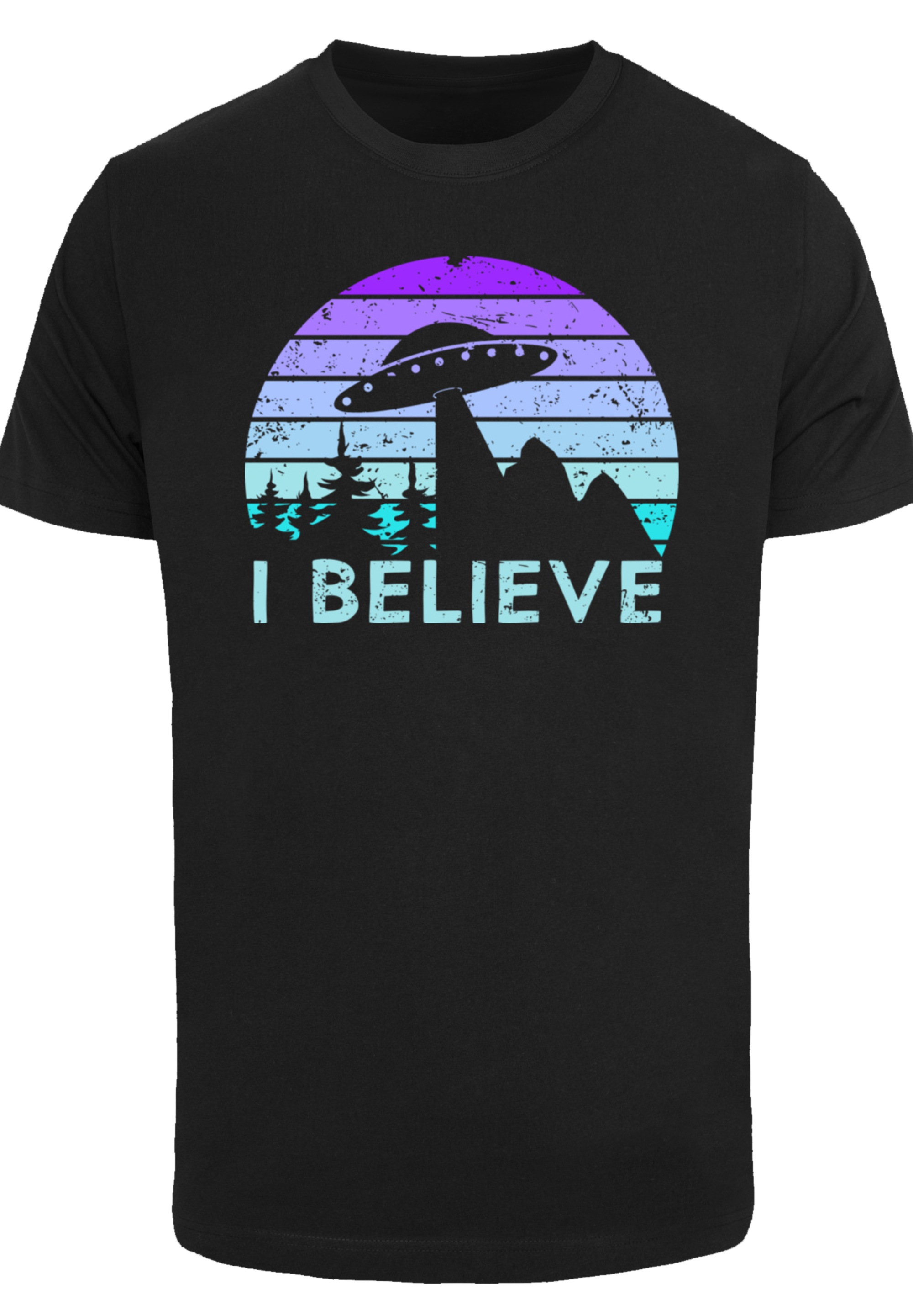 F4NT4STIC T-Shirt "I BELIEVE UFO Alien Raumschiff Retro", Premium Qualität günstig online kaufen