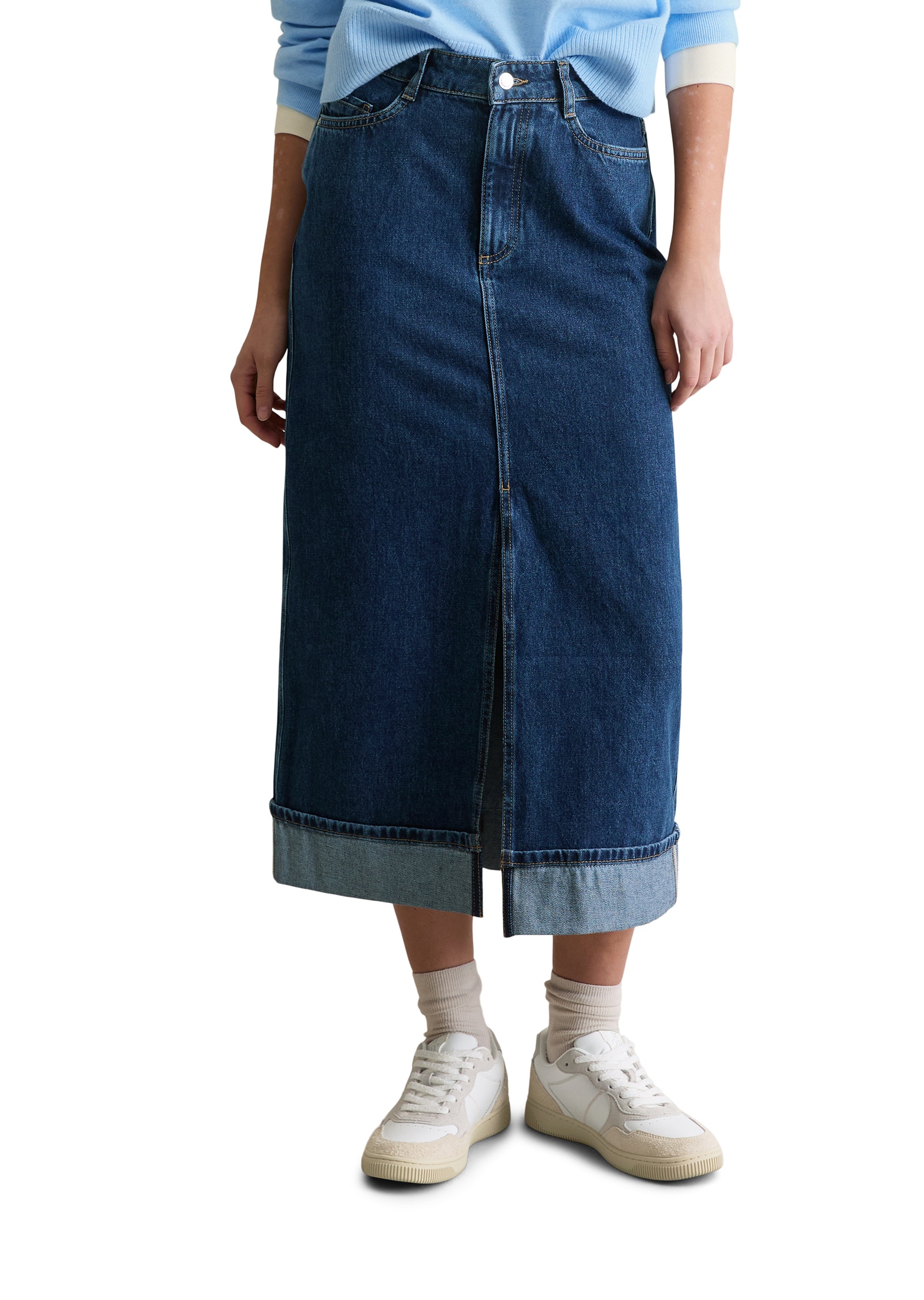 Marc OPolo DENIM Jeansrock "aus Rigid Denim ohne Elasthan" günstig online kaufen