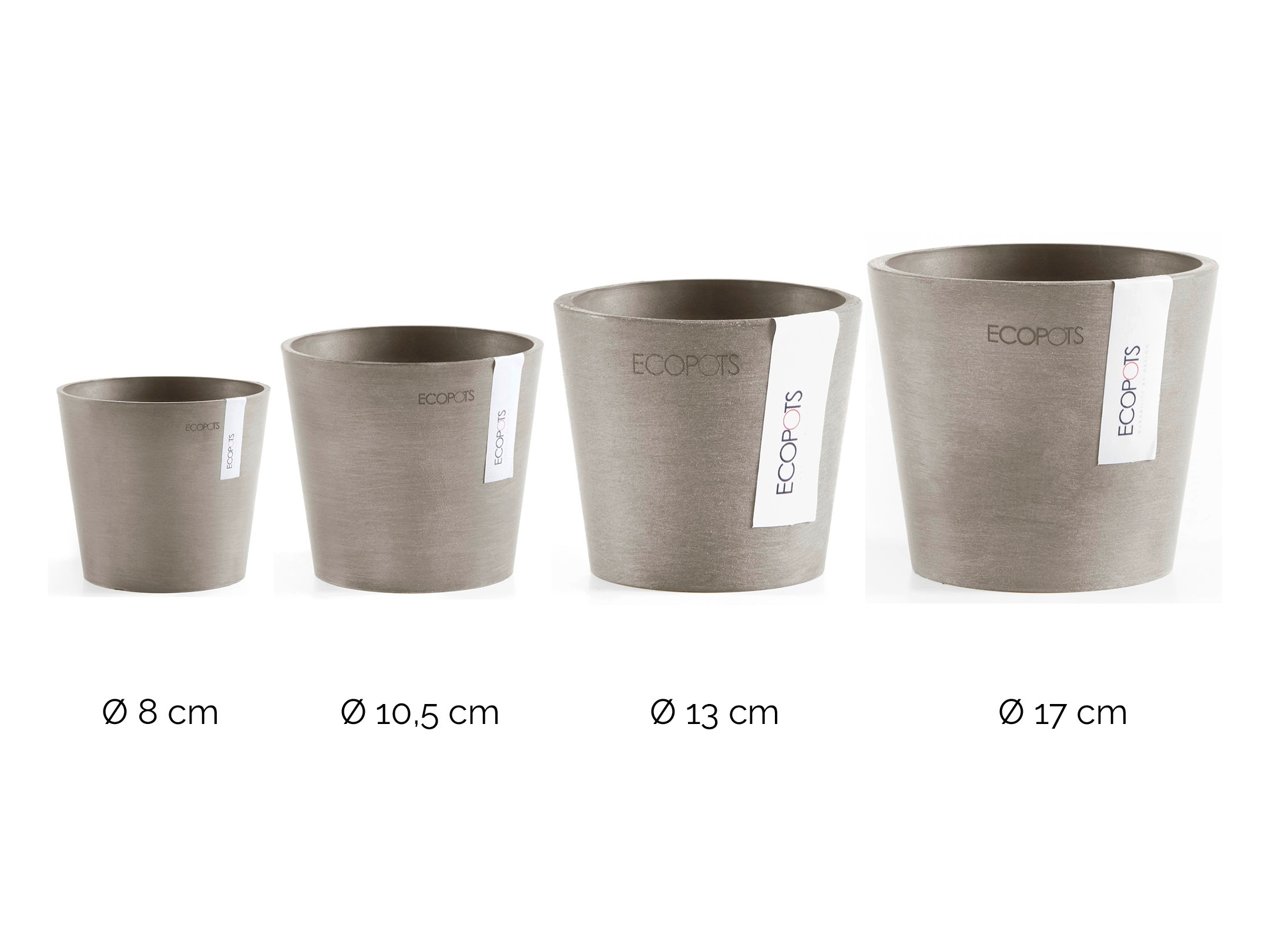 ECOPOTS Blumentopf »Amsterdam Mini«, (Set, 4 St.), in verschiedenen Größen