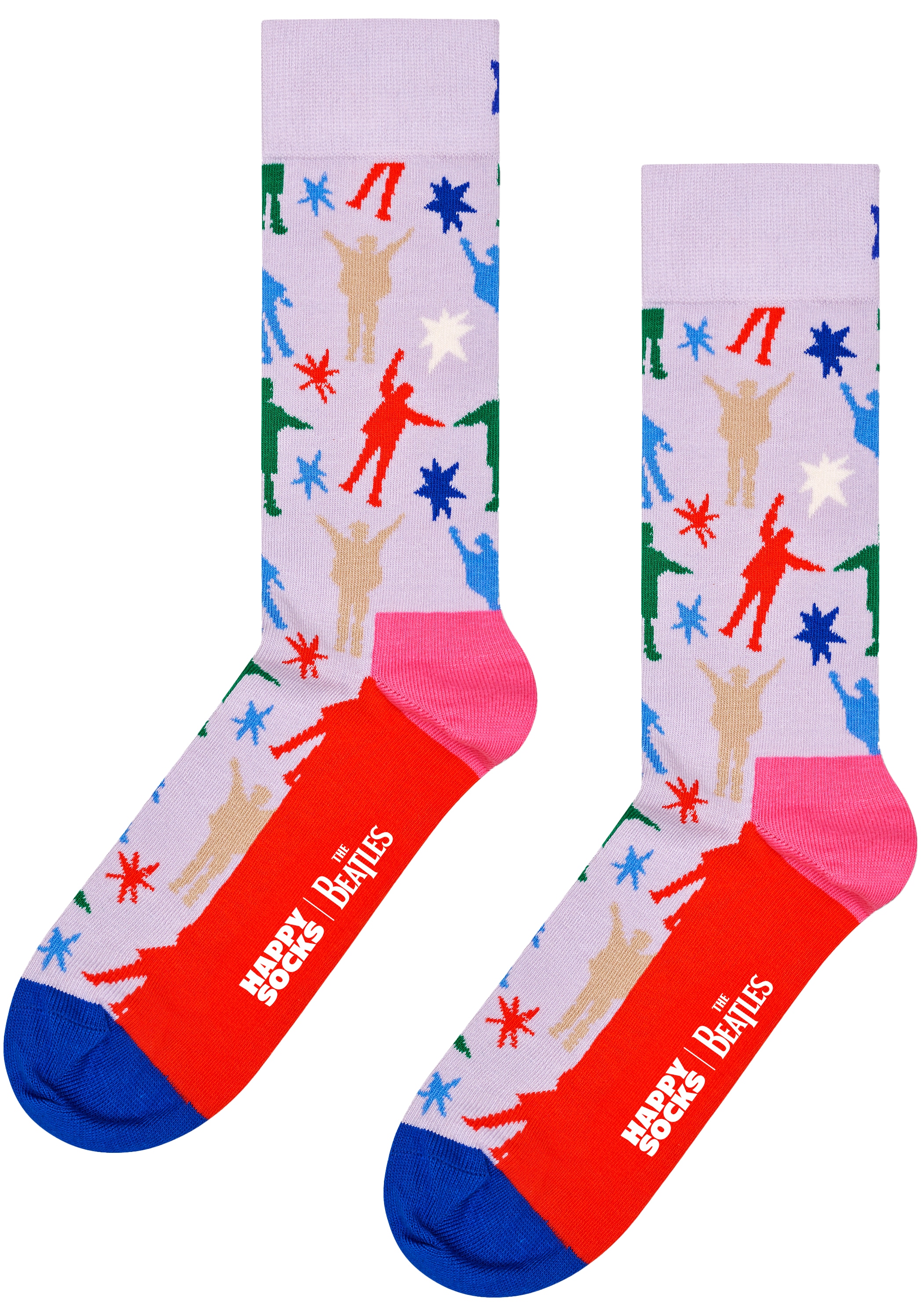 Happy Socks Langsocken, (Box, 3er-Pack), mit bunten Beatles-Motiven