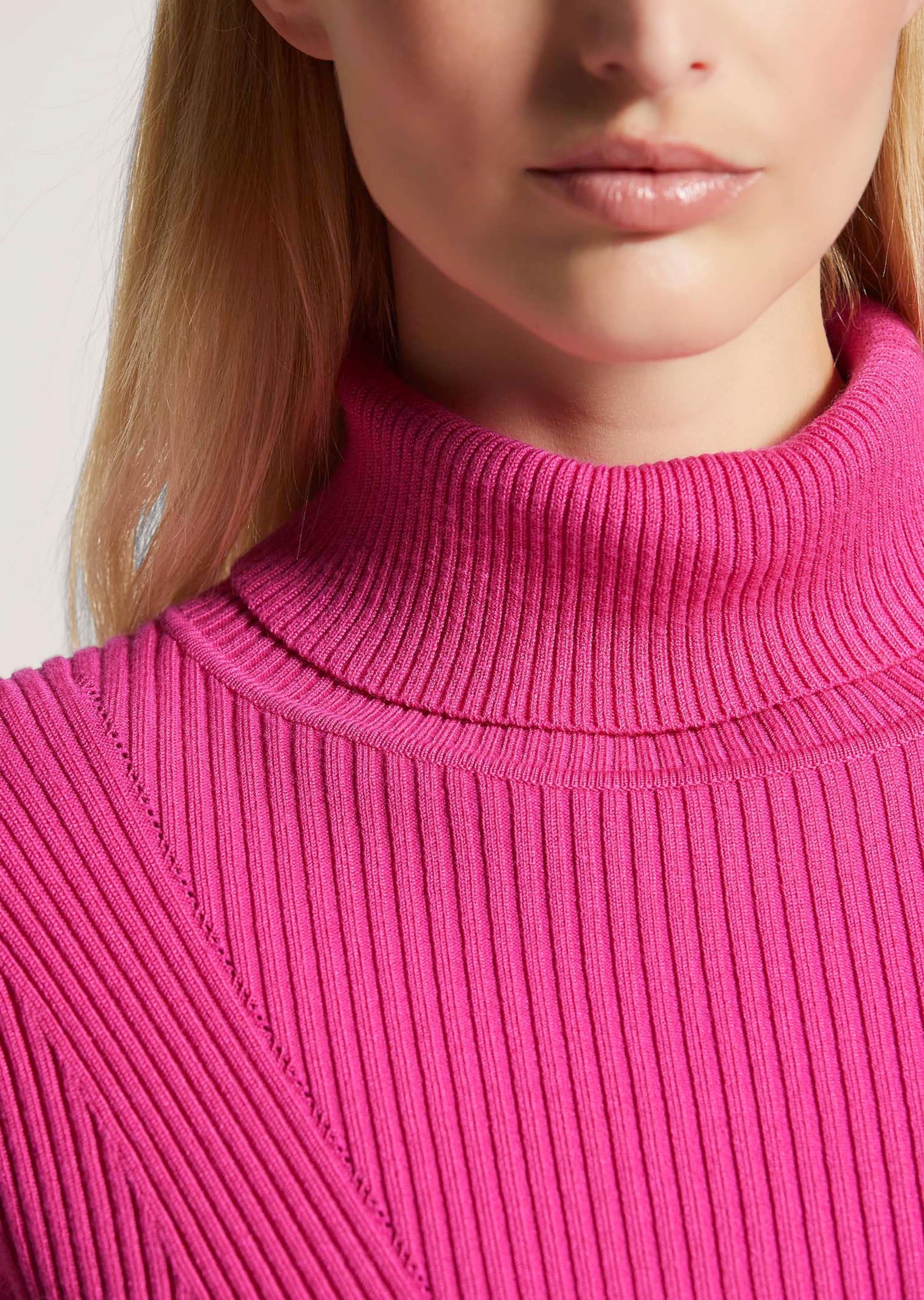 MADELEINE Longpullover »Pullover Rippstrickpullover mit Halbarm«