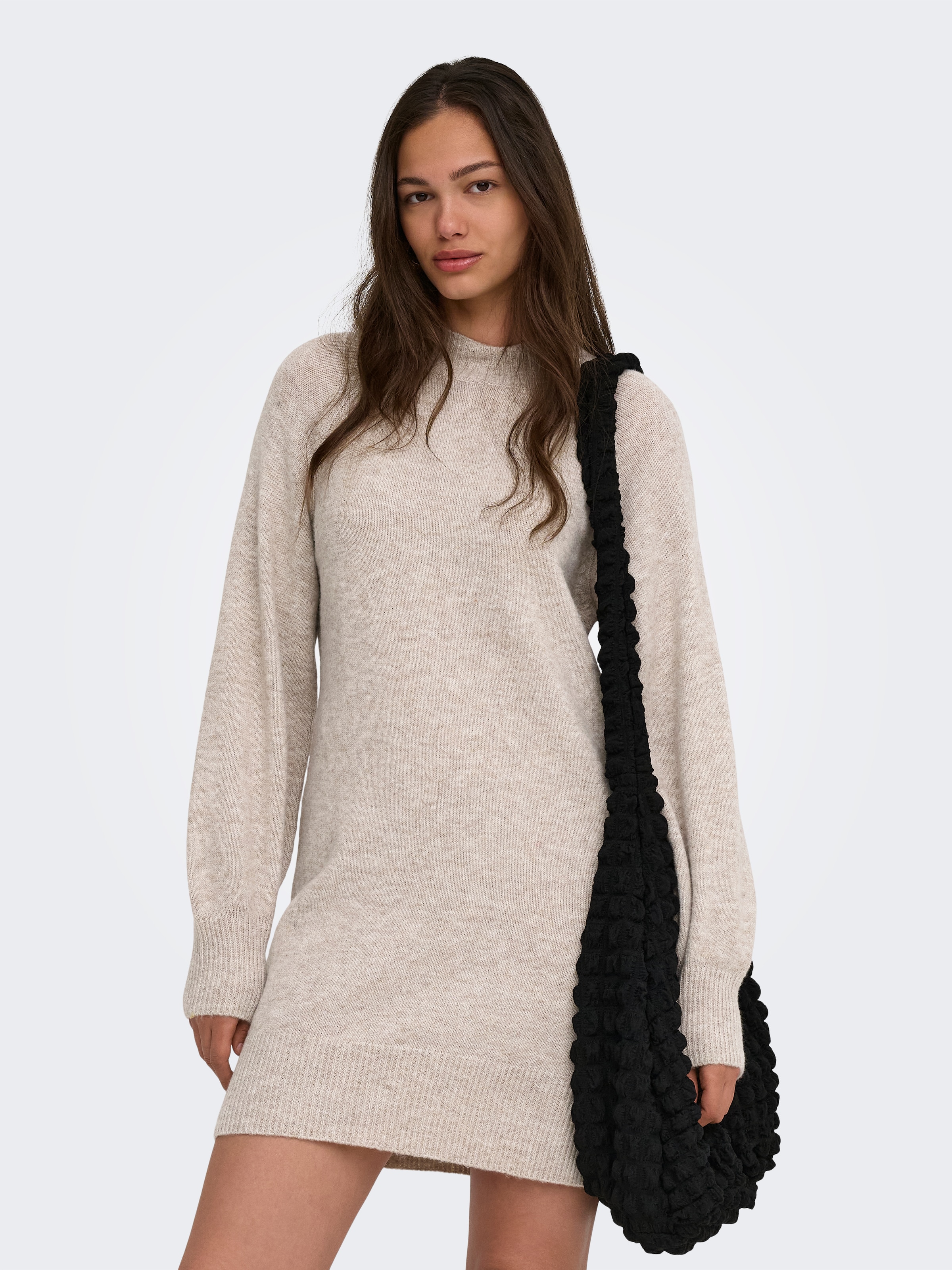 ONLY Strickkleid »ONLOLIVIA LS HIGH NECK DRESS CC KNT« Materialmix, regular fit
