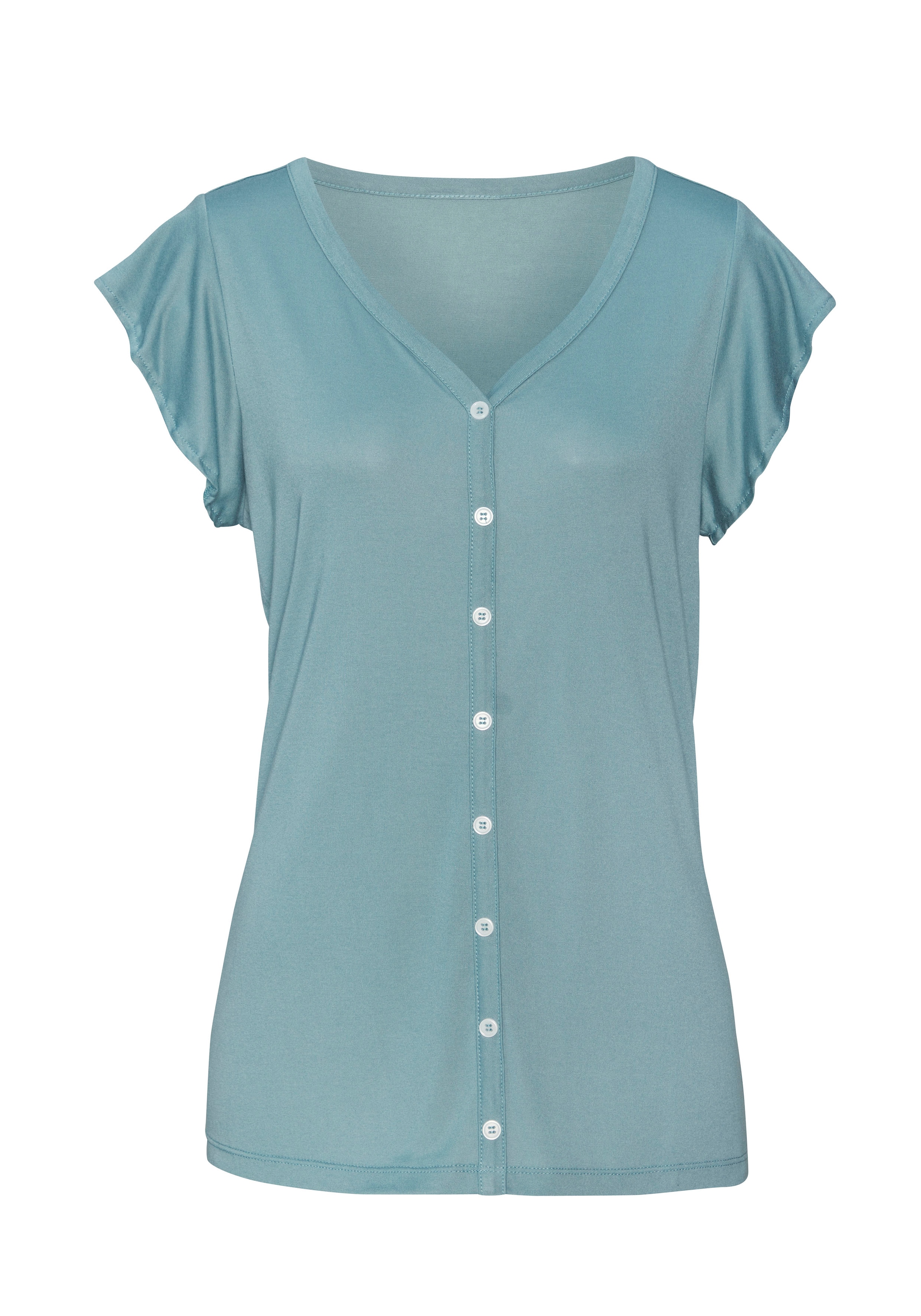 Vivance Blusenshirt »mit Zierknopfleiste«, (2er-Pack), aus weicher Viskose-Qualität