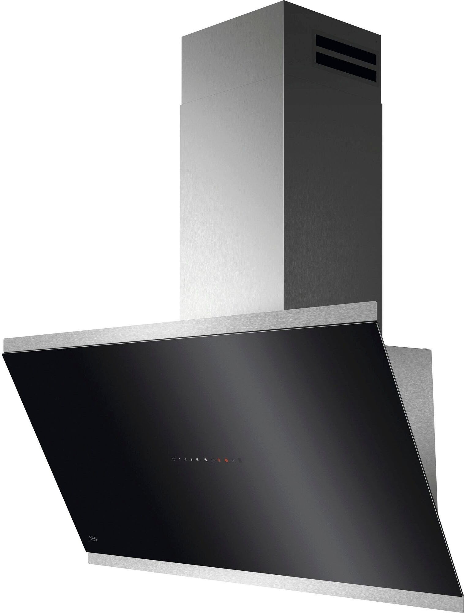 AEG Kopffreihaube "GV77D91", B:89,8cm H:59cm T:41cm, silber, Dunstabzugshauben, mit Hob²Hood-Funktion, extra leise, mit Breeze-Funktion