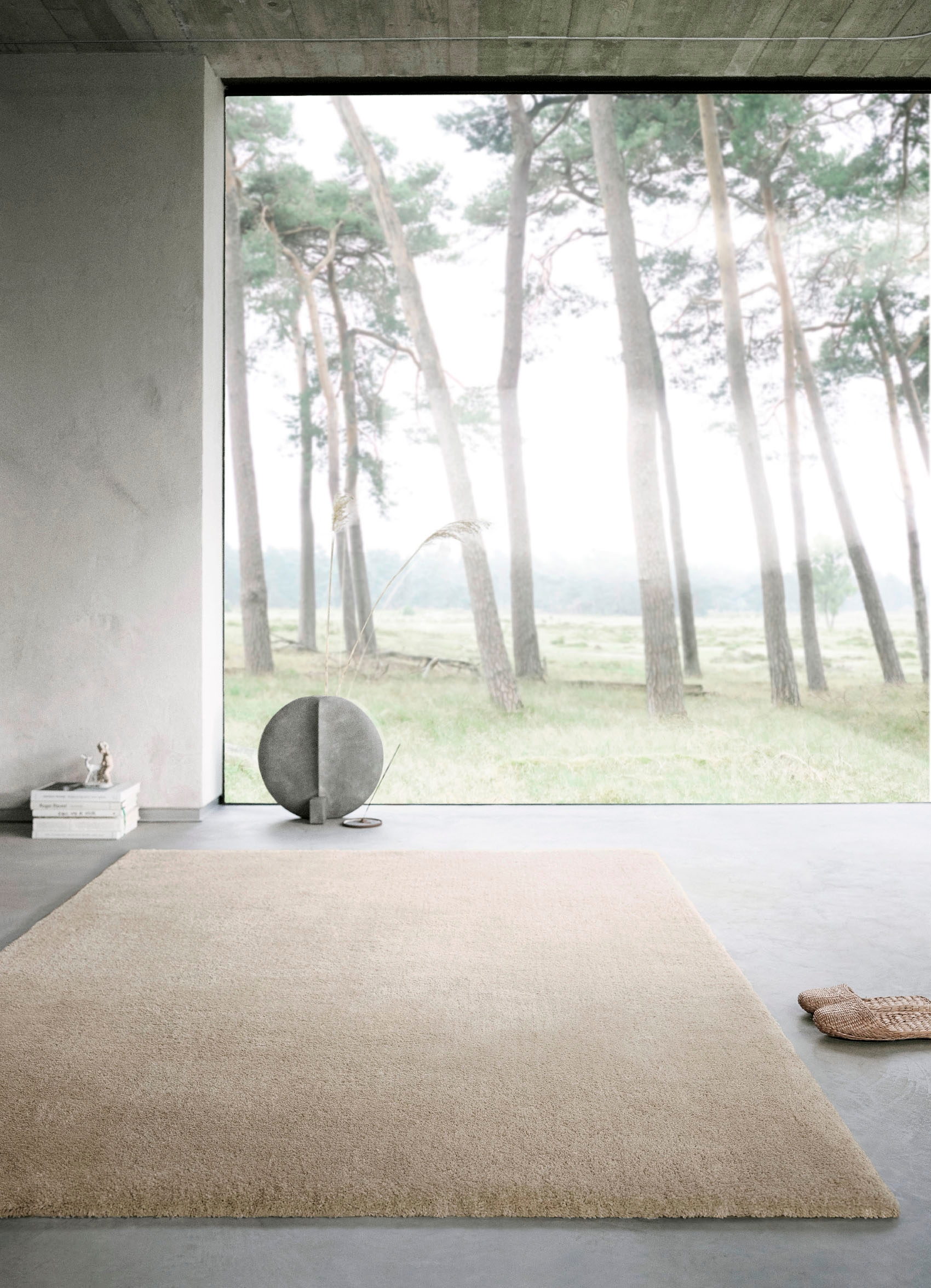 Wecon home Basics Hochflor-Teppich »Emilia«, rechteckig, 25 mm Höhe, Wohnzimmer